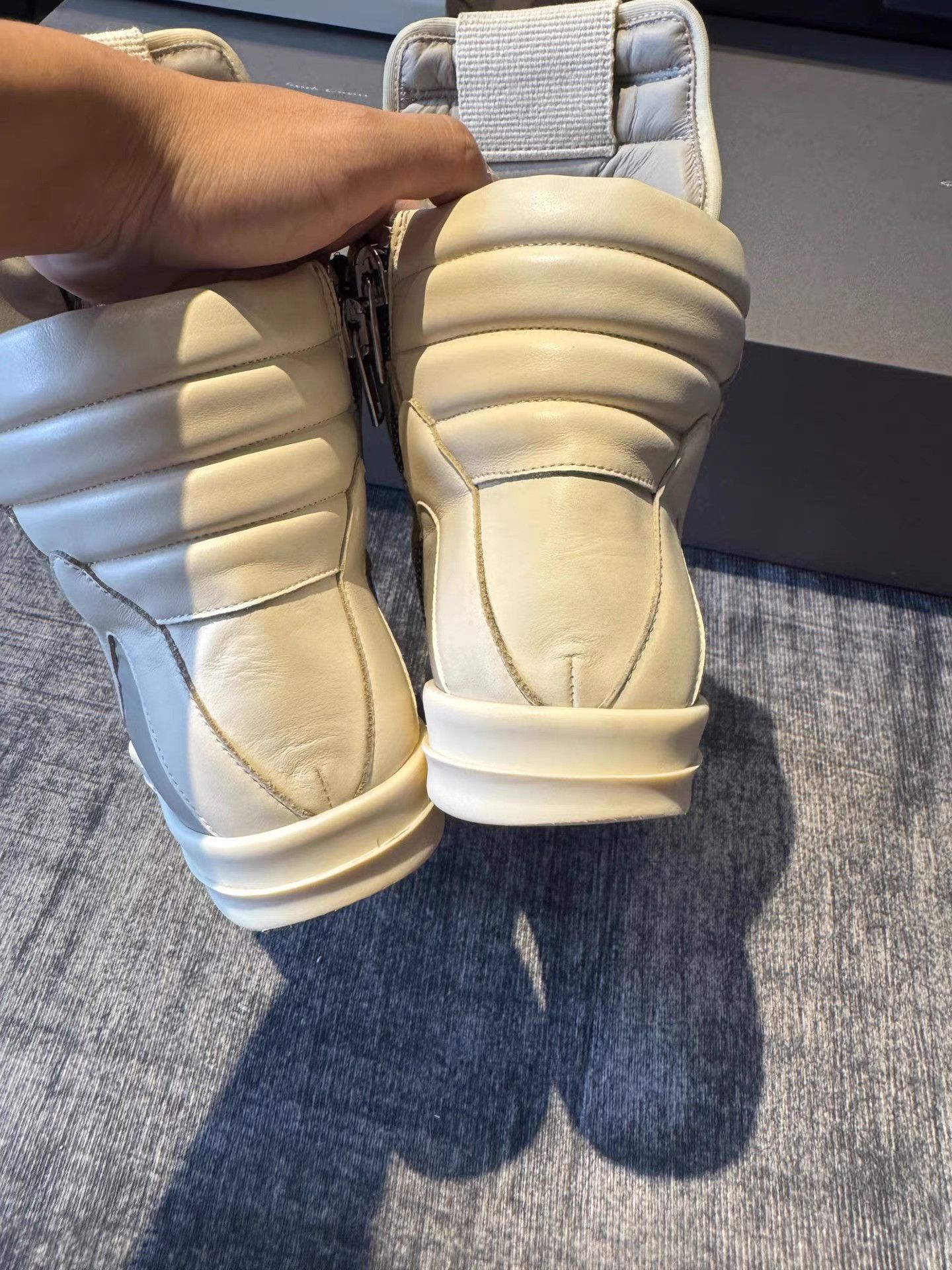 Rick Owens Rick Owens Mainline Ivory Triangle Sneakers Size US 7 / EU 40 - 4 Thumbnail