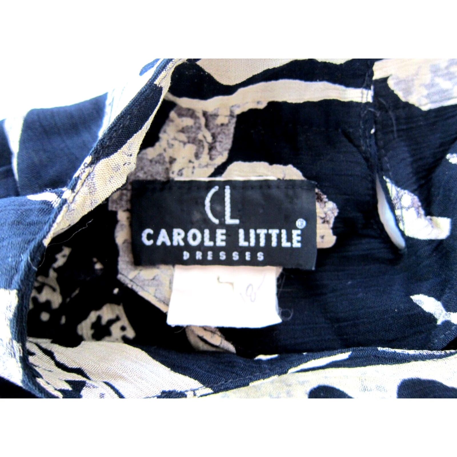 Vintage VINTAGE Carole Little Rayon Black Ivory Abstract Aztec Tunic Blouse Shirt 14 Size XL / US 12-14 / IT 48-50 - 3 Thumbnail
