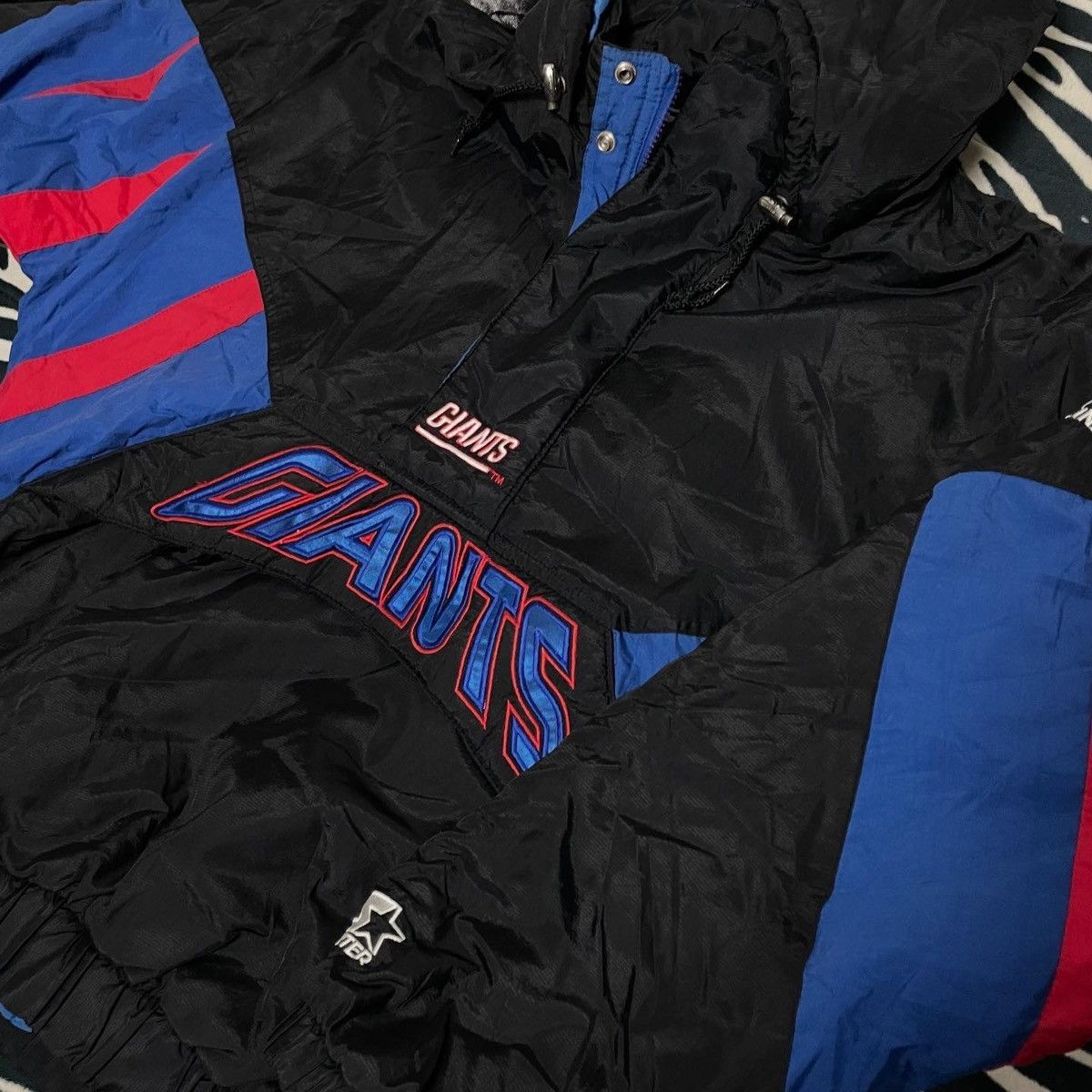 NFL Vintage 90s New York Giants Starter Jacket NFL Size US XL / EU 56 / 4 - 4 Thumbnail