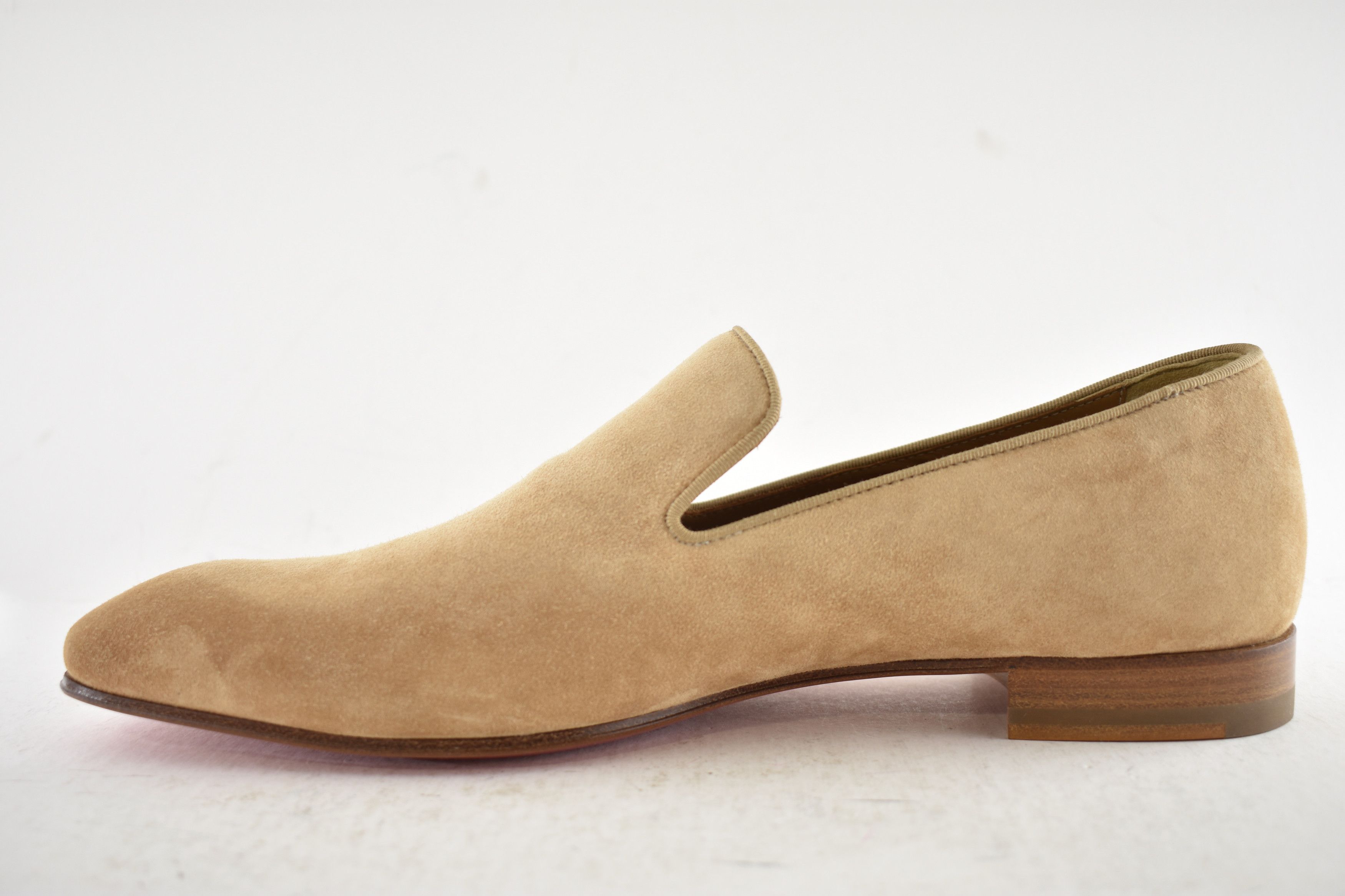 Christian Louboutin Mens Dandelion Flat Lionne Beige Suede Dress Loafer 44 11 Size US 11 / EU 44 - 10 Thumbnail