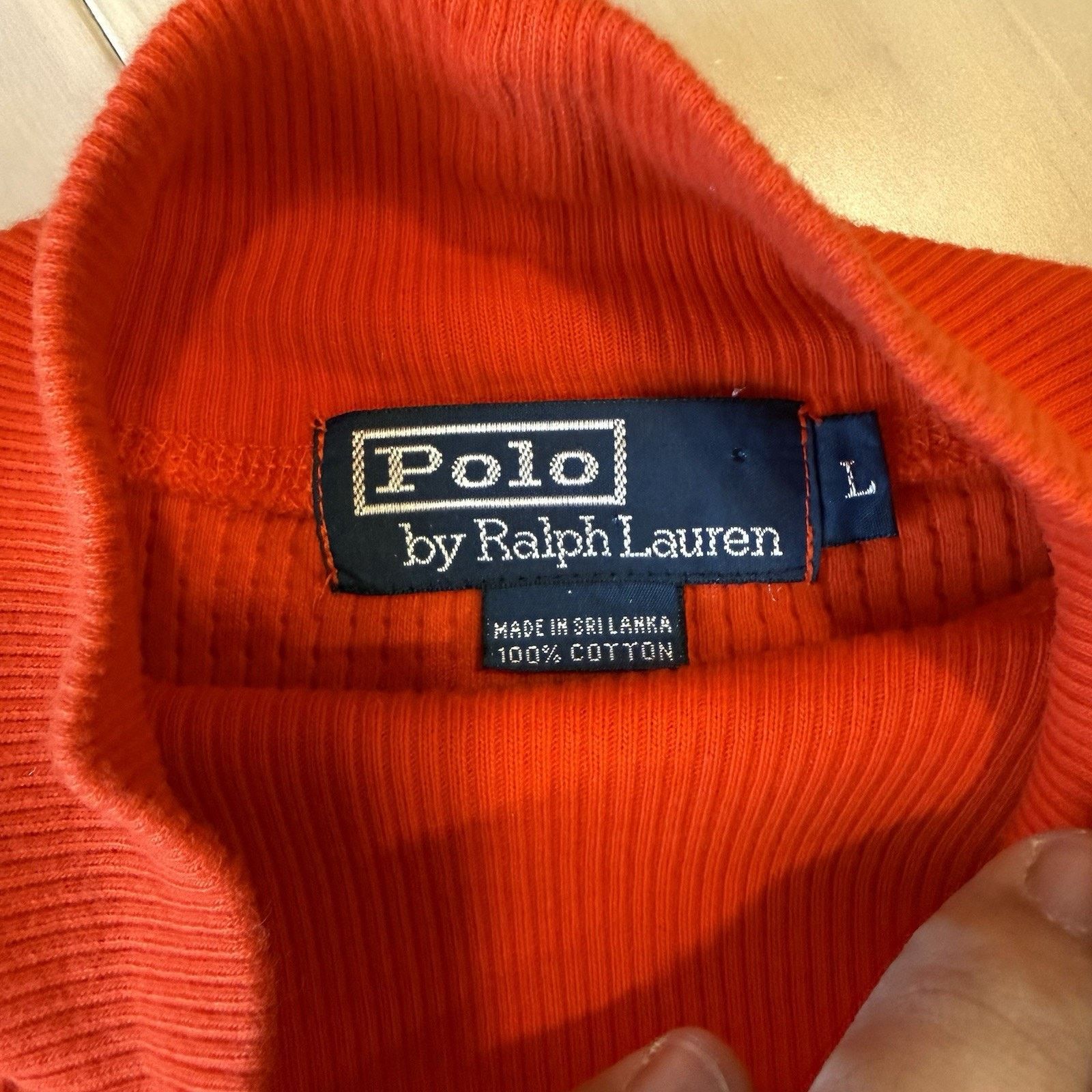 Polo Ralph Lauren Vintage Polo Ralph Lauren Thermal Shirt Large Red Orange Size US L / EU 52-54 / 3 - 7 Thumbnail