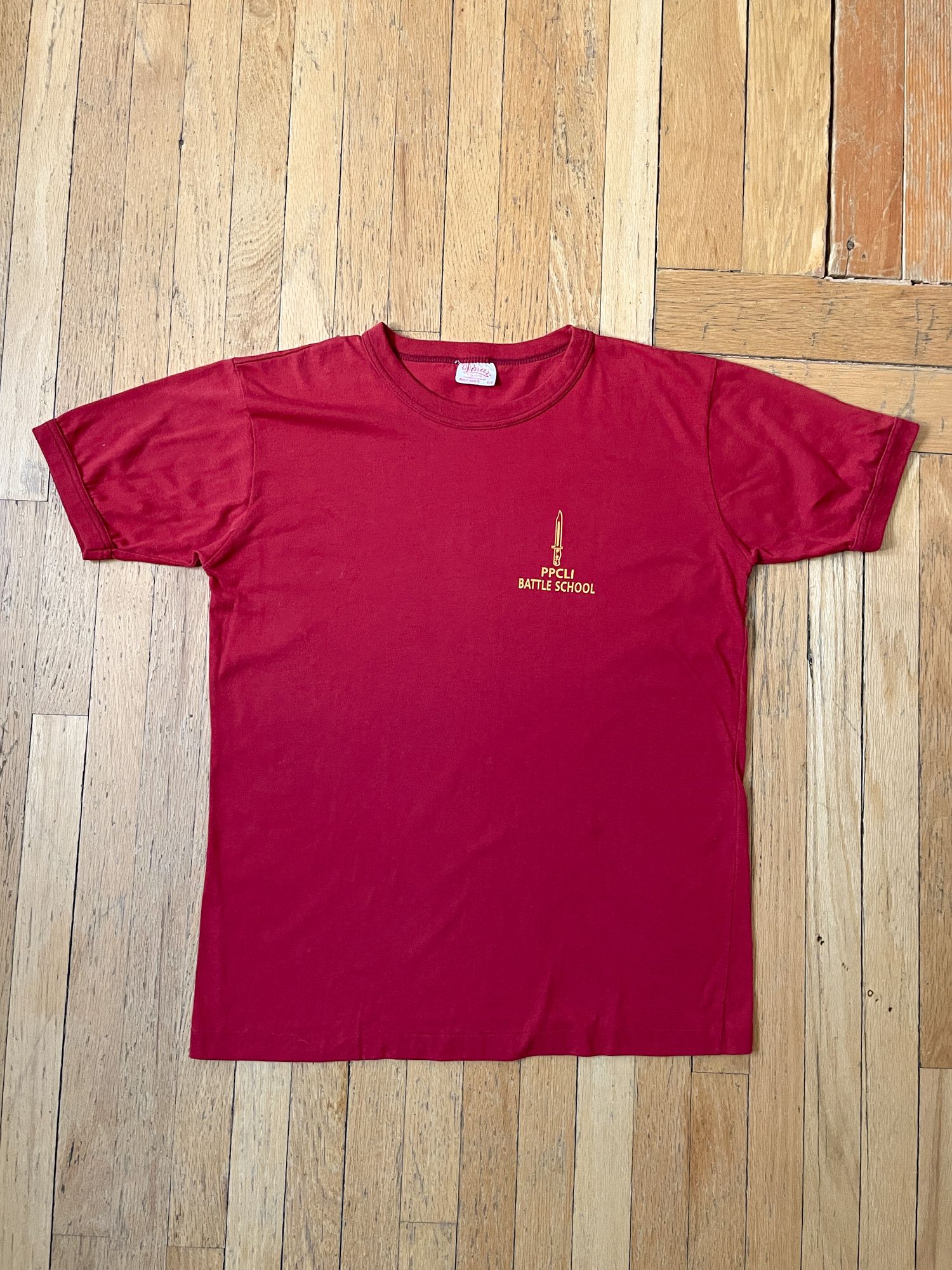 Vintage 80s Single Stitch Faded PPCLI Battle School T-Shirt Size US L / EU 52-54 / 3 - 1 Thumbnail