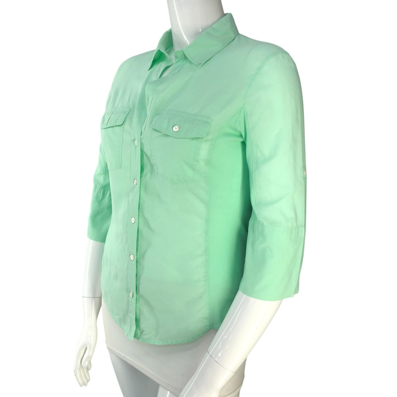 James Perse James Perse Size 3 US L Top 3/4 Sleeve Button Up *BLEMISH Size L / US 10 / IT 46 - 4 Thumbnail