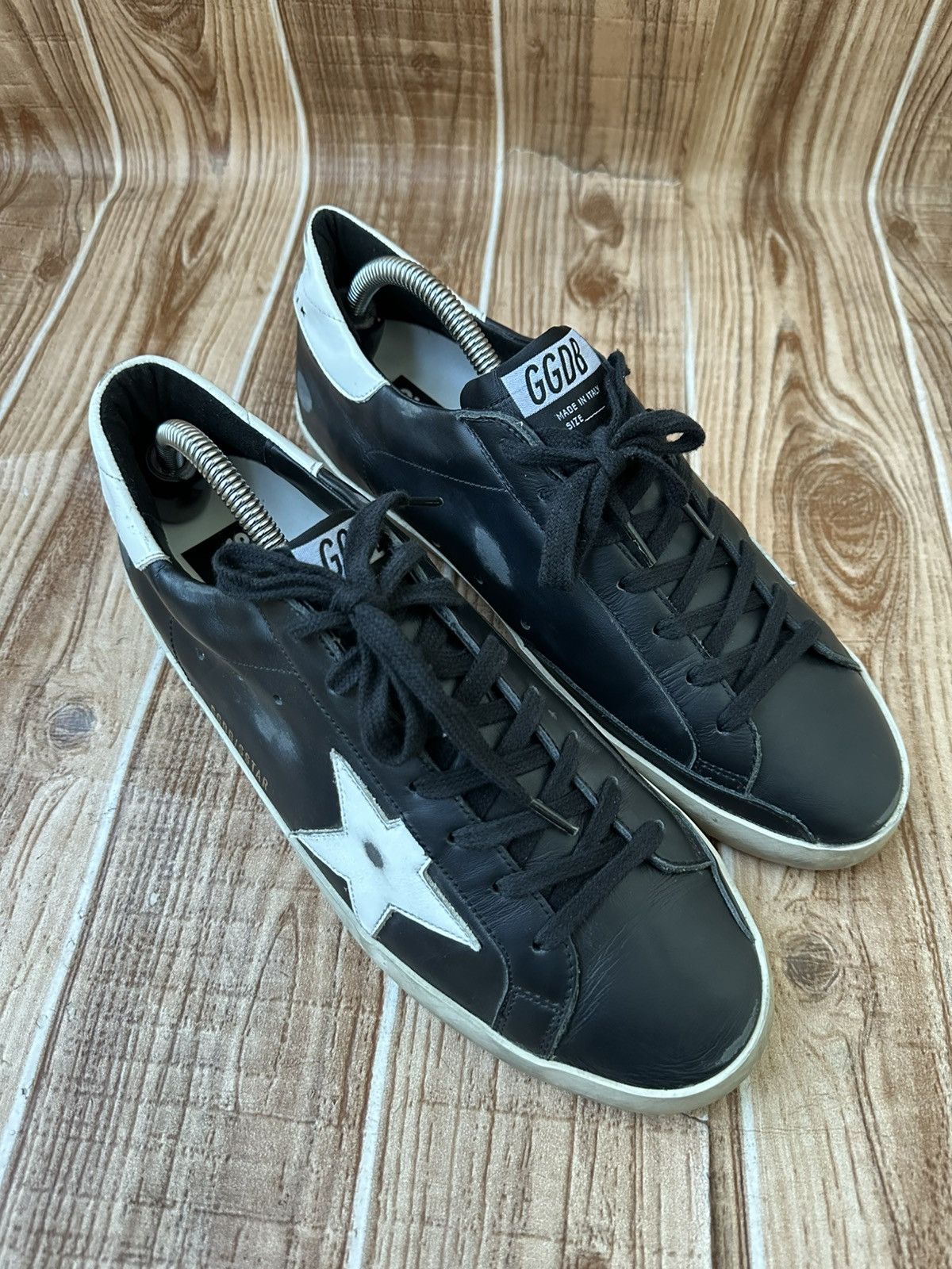 Golden Goose Golden Goose Superstar GGDB Black Leather Lowtop Sneakers Size US 9 / EU 42 - 5 Thumbnail