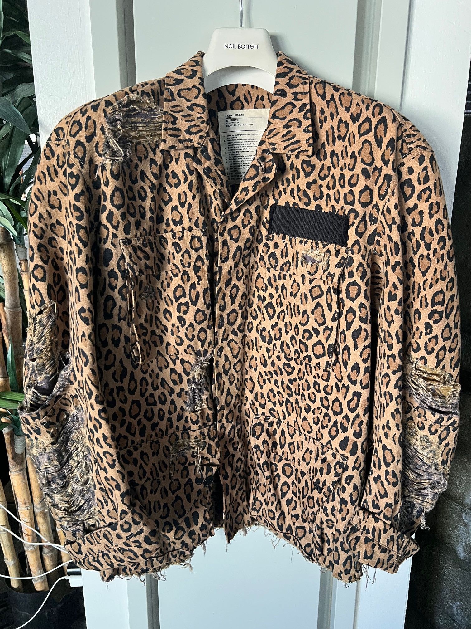 R13 r13 SHREDDED ANIMAL PRINT JACKET Size US S / EU 44-46 / 1 - 4 Thumbnail