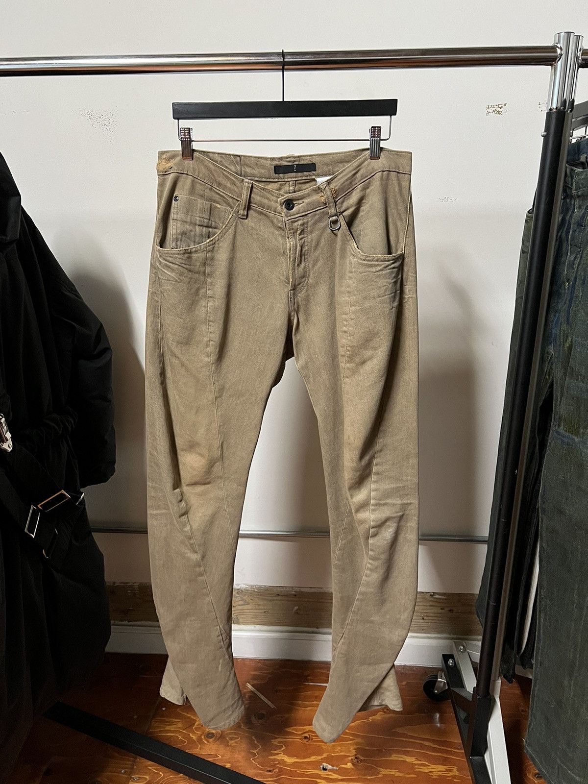 image of Julius Ss08 J Cut Jeans in Tan, Men's (Size 34)