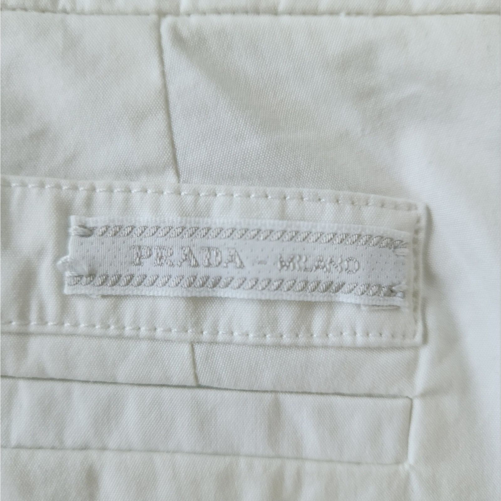 PRADA Lightweight Creamy White Straight Leg Pants 40