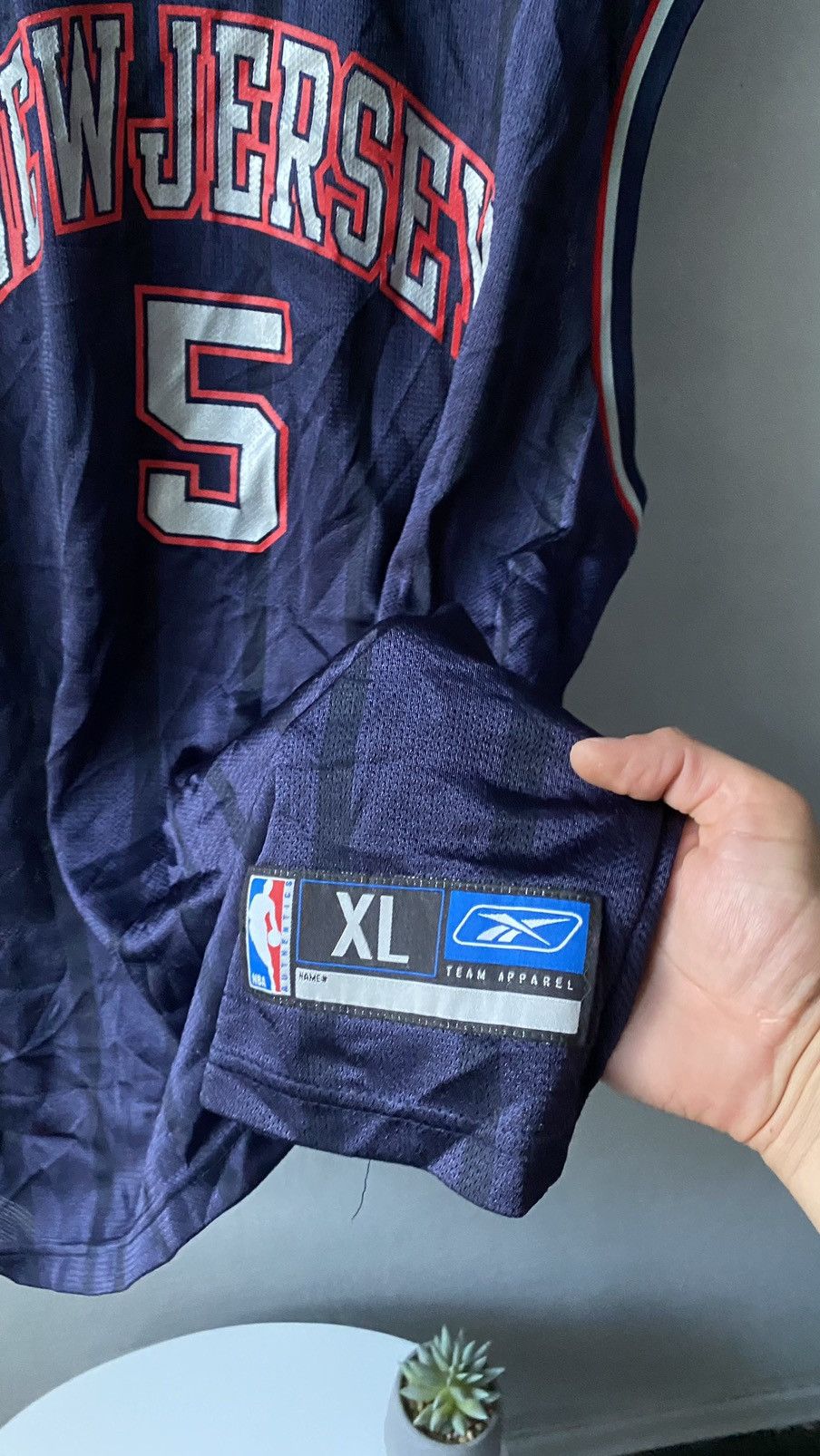 Reebok Vintage New Jersey Jason Kidd 5 NBA NETS jersey Size US XL / EU 56 / 4 - 4 Thumbnail
