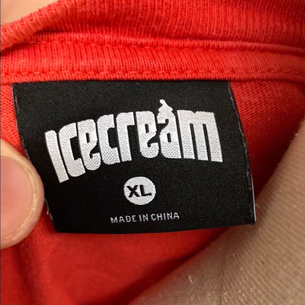 Icecream Icecream Graphic Print T-Shirt in Red Cotton (sz XL) Size US XL / EU 56 / 4 - 2 Thumbnail