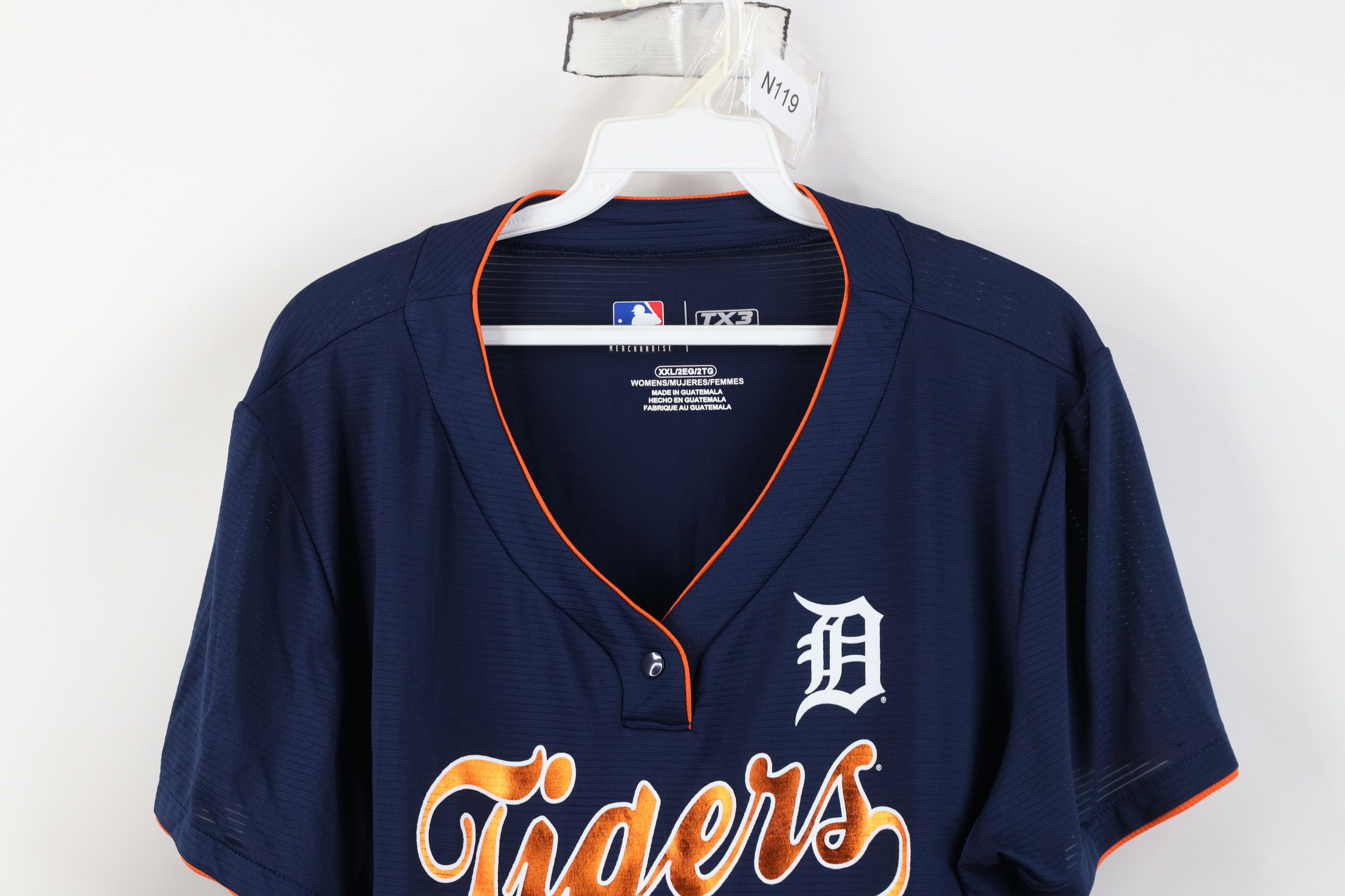 Vintage Vintage Y2K MLB Script Detroit Tigers Baseball T-Shirt Size XXL / US 16-18 / IT 52-54 - 2 Thumbnail