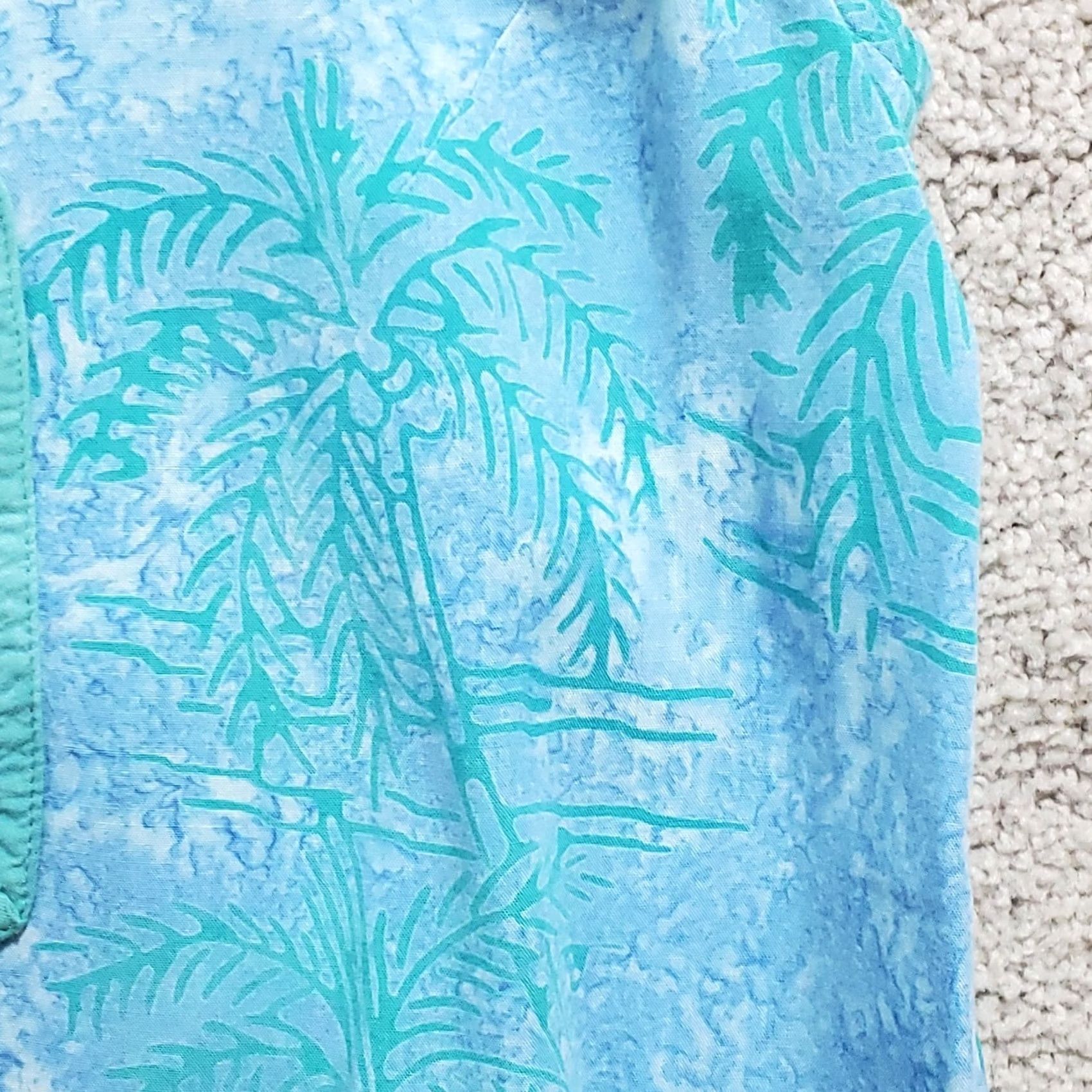 Native Native Wear Tank Top Women's Medium Blue Palm Tree Print Pullover Size M / US 6-8 / IT 42-44 - 6 Thumbnail