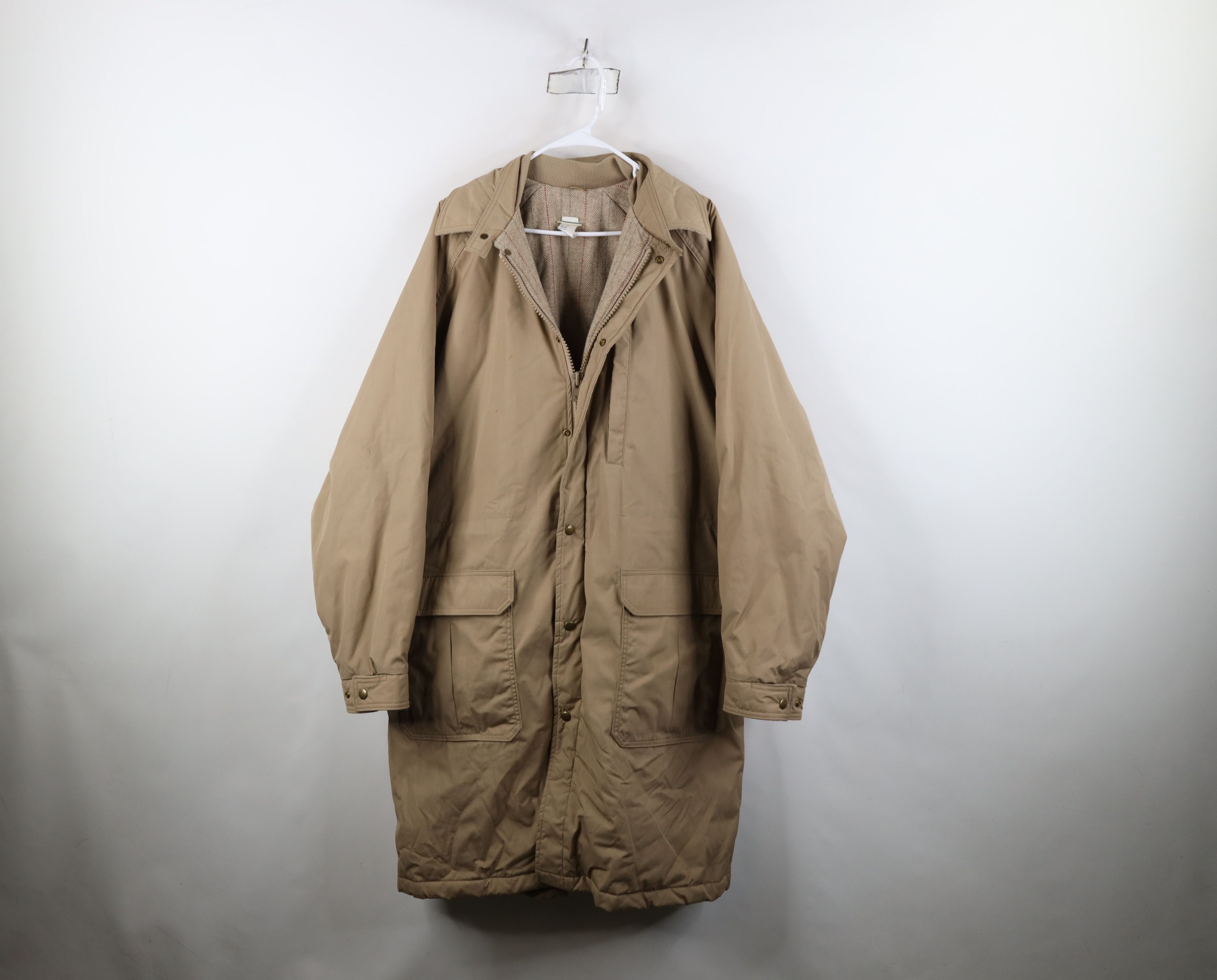 Woolrich Woolen Mills Vintage 90s Woolrich Wool Lined Trench Coat Parka Jacket USA Size US XL / EU 56 / 4 - 1 Thumbnail