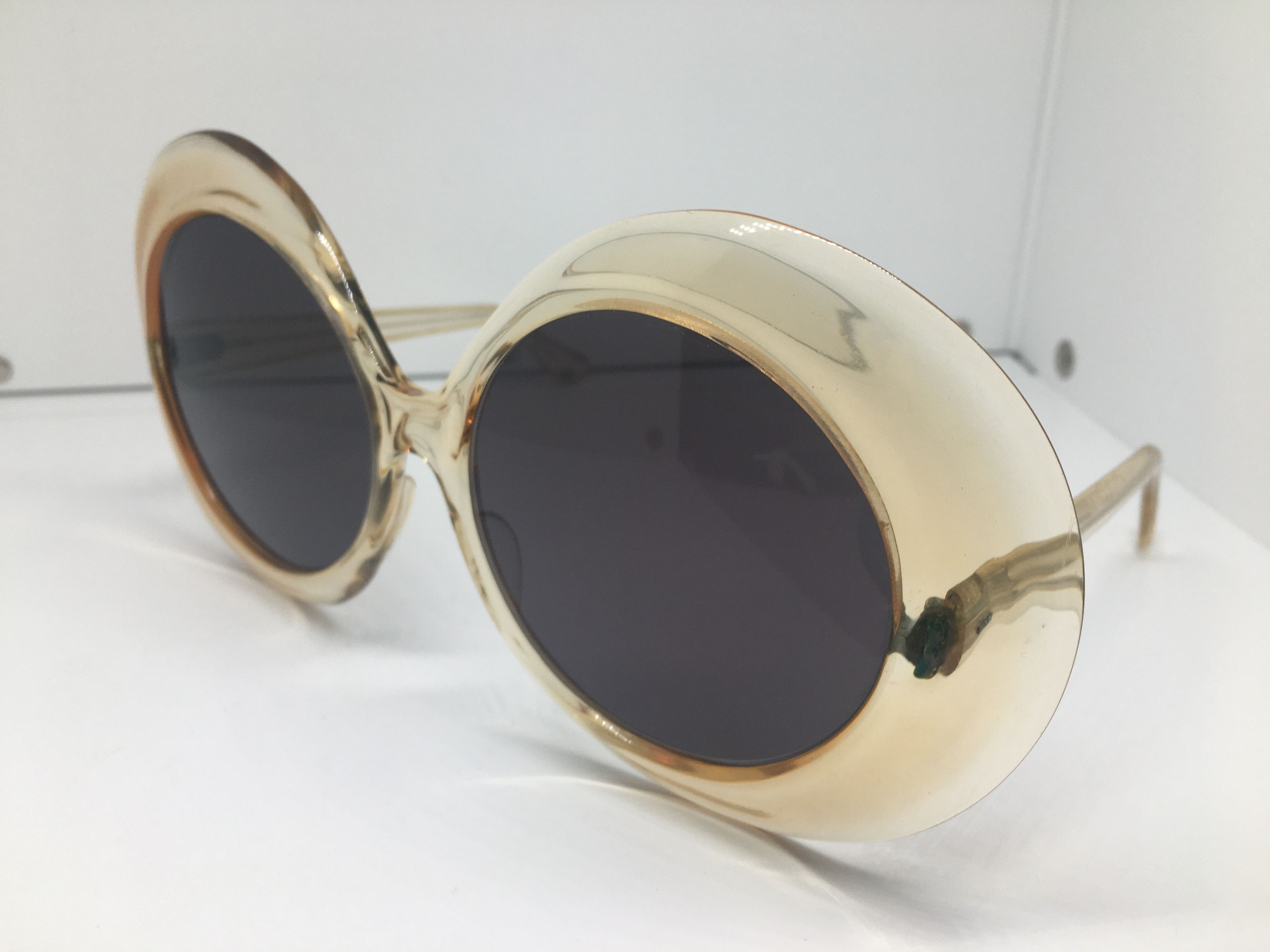 Vintage Vintage Clear Acetate Oversize Round Sunglasses Frame France Size ONE SIZE - 3 Thumbnail