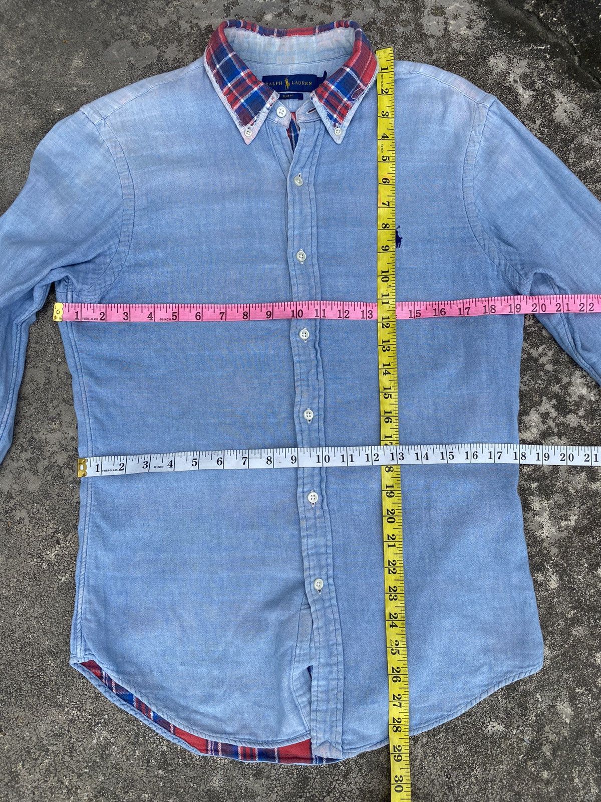 Vintage Vintage Polo Ralph Lauren Inner Flannel Shirt - distressed Size US M / EU 48-50 / 2 - 16 Thumbnail