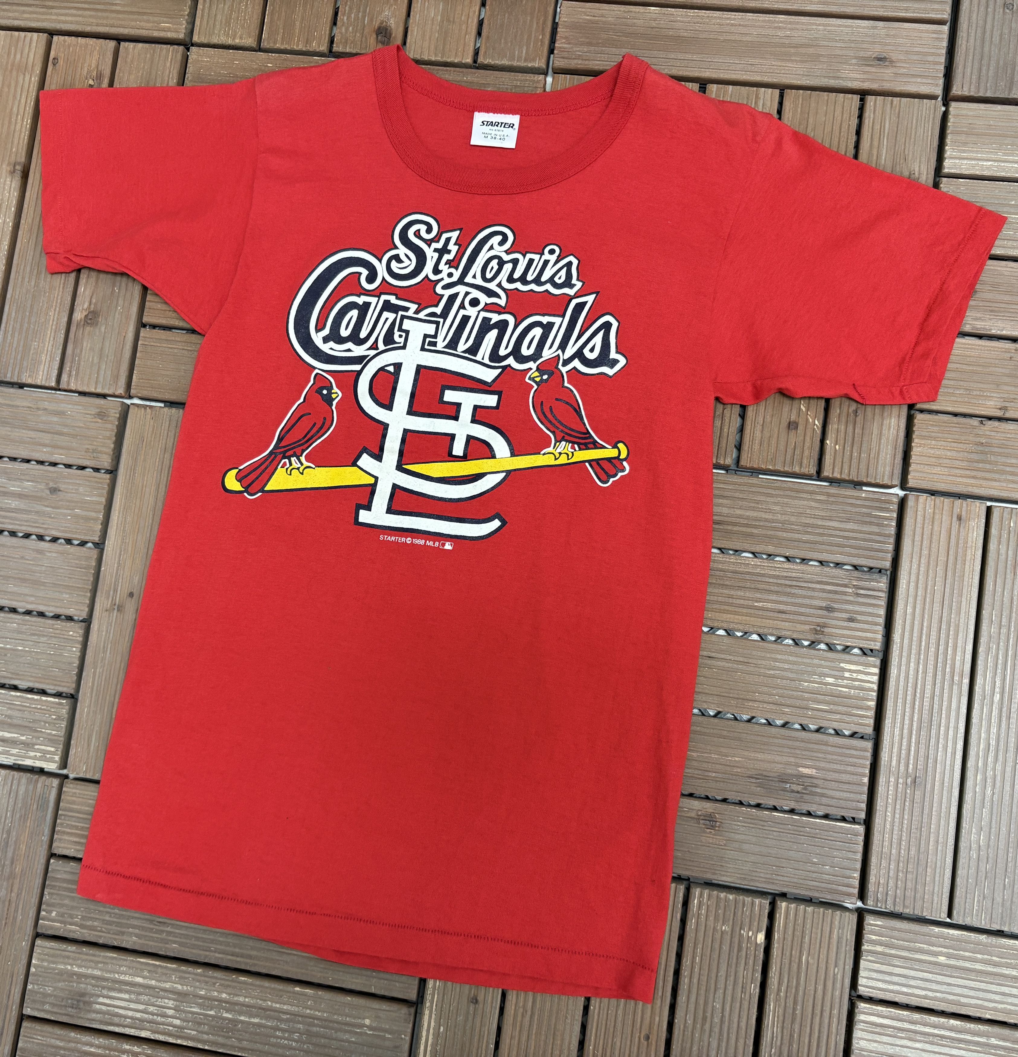 Starter St. Louis Cardinals Vintage Red T-Shirt Tee Size US M / EU 48-50 / 2 - 4 Thumbnail