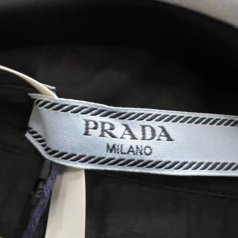 Prada Prada Black triangle lower hem drawstring jacket 2502-Nexta Size US XXS / EU 40 - 5 Thumbnail