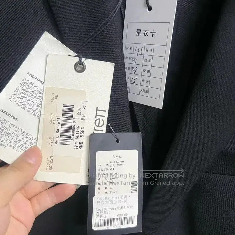 Neil Barrett NeIL BarreTT Women's Black Cotton Jacket . Size M / US 6-8 / IT 42-44 - 4 Thumbnail