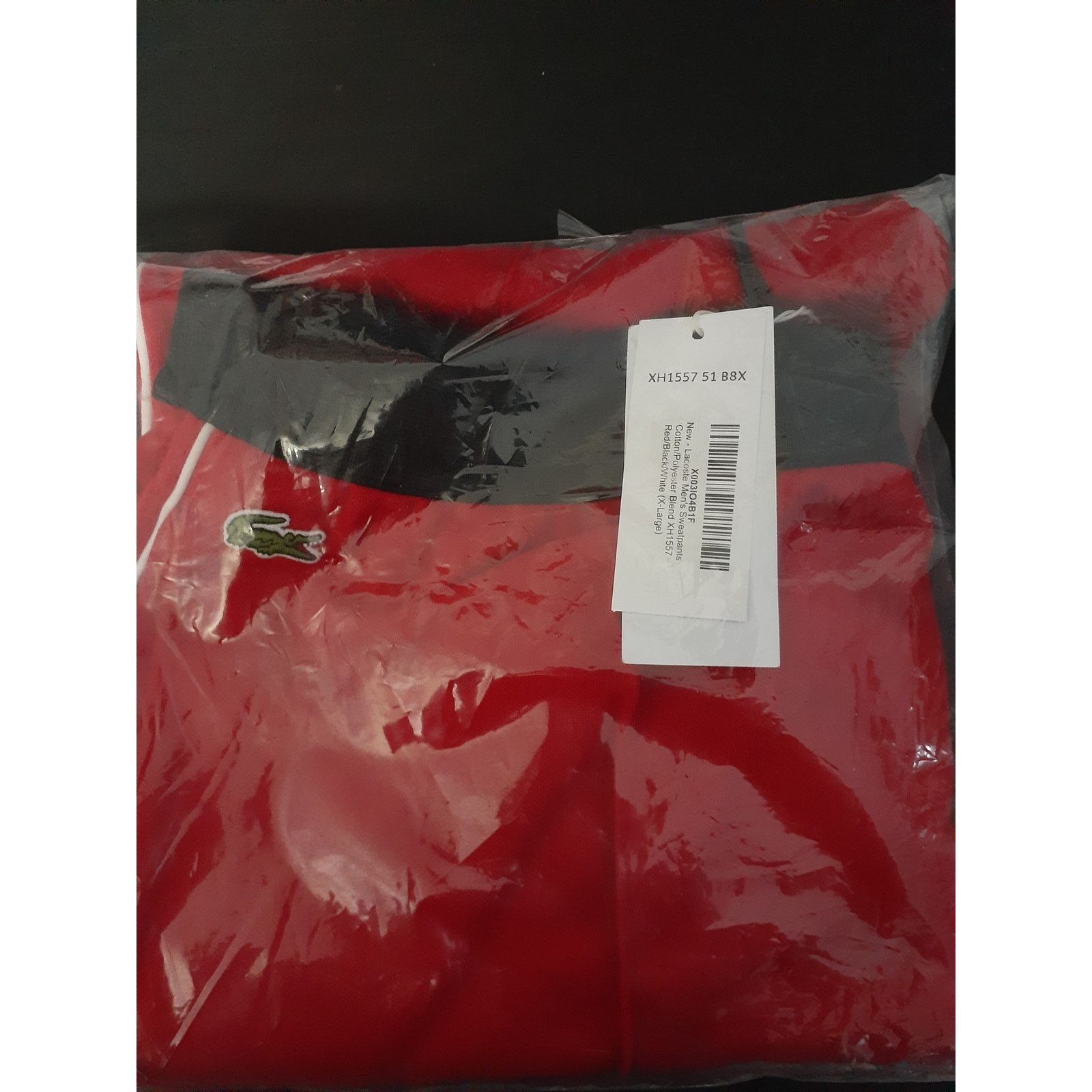 Lacoste Lacoste Men's Sweatpants Cotton/Polyester Blend Red XL Size US 34 / EU 50 - 2 Thumbnail