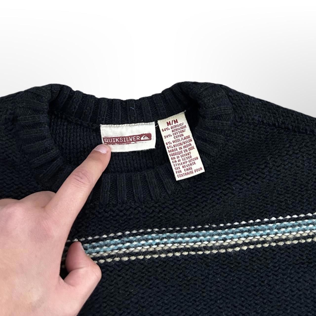 Quiksilver × Vintage Vintage Quiksilver Men’s Navy Striped Sweater Size US M / EU 48-50 / 2 - 5 Thumbnail