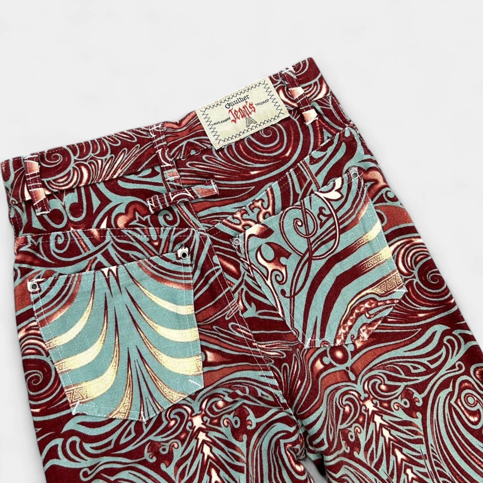Jean Paul Gaultier Jean Paul Gaultier 2000's Tribal Pattern Pants Size 26" / US 2 / IT 38 - 6 Thumbnail