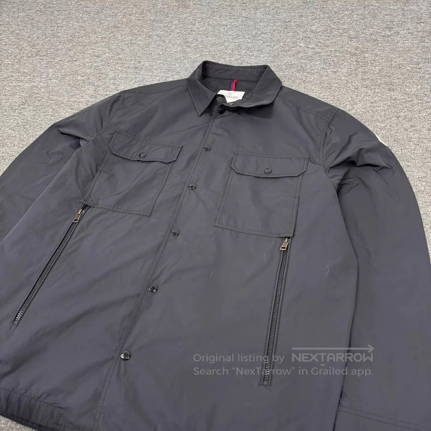 Moncler Black Button-Up Utility Jacket - XXL. Size US XXL / EU 58 / 5 - 3 Thumbnail