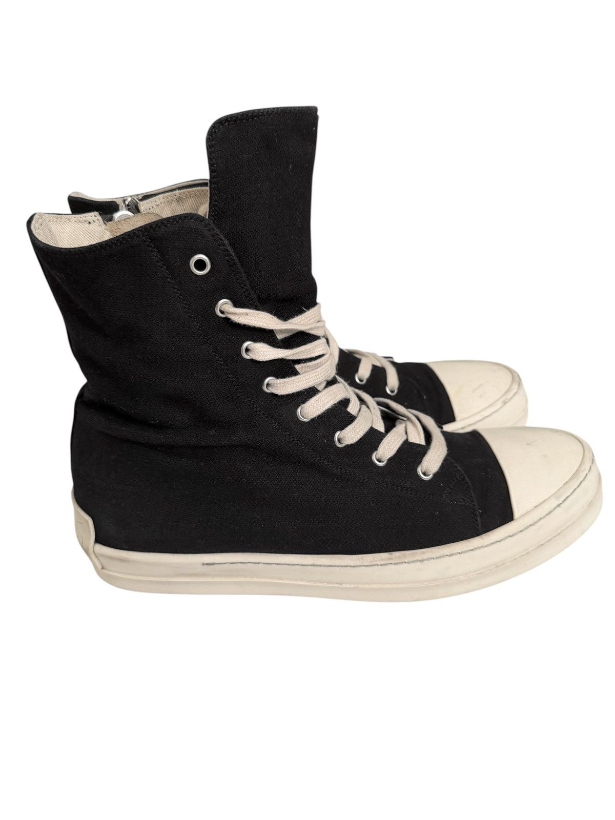 Rick Owens Black High Canvas Ramones Size US 11 / EU 44 - 7 Thumbnail