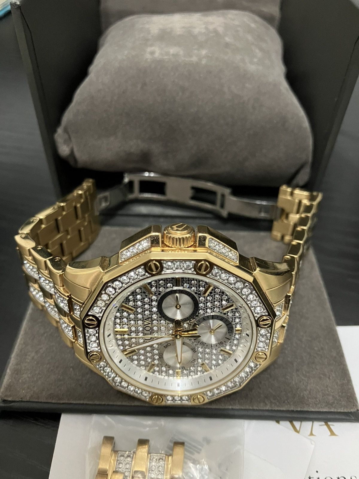Bulova Bulova Octava Crystal Gold Watch Size ONE SIZE - 9 Thumbnail