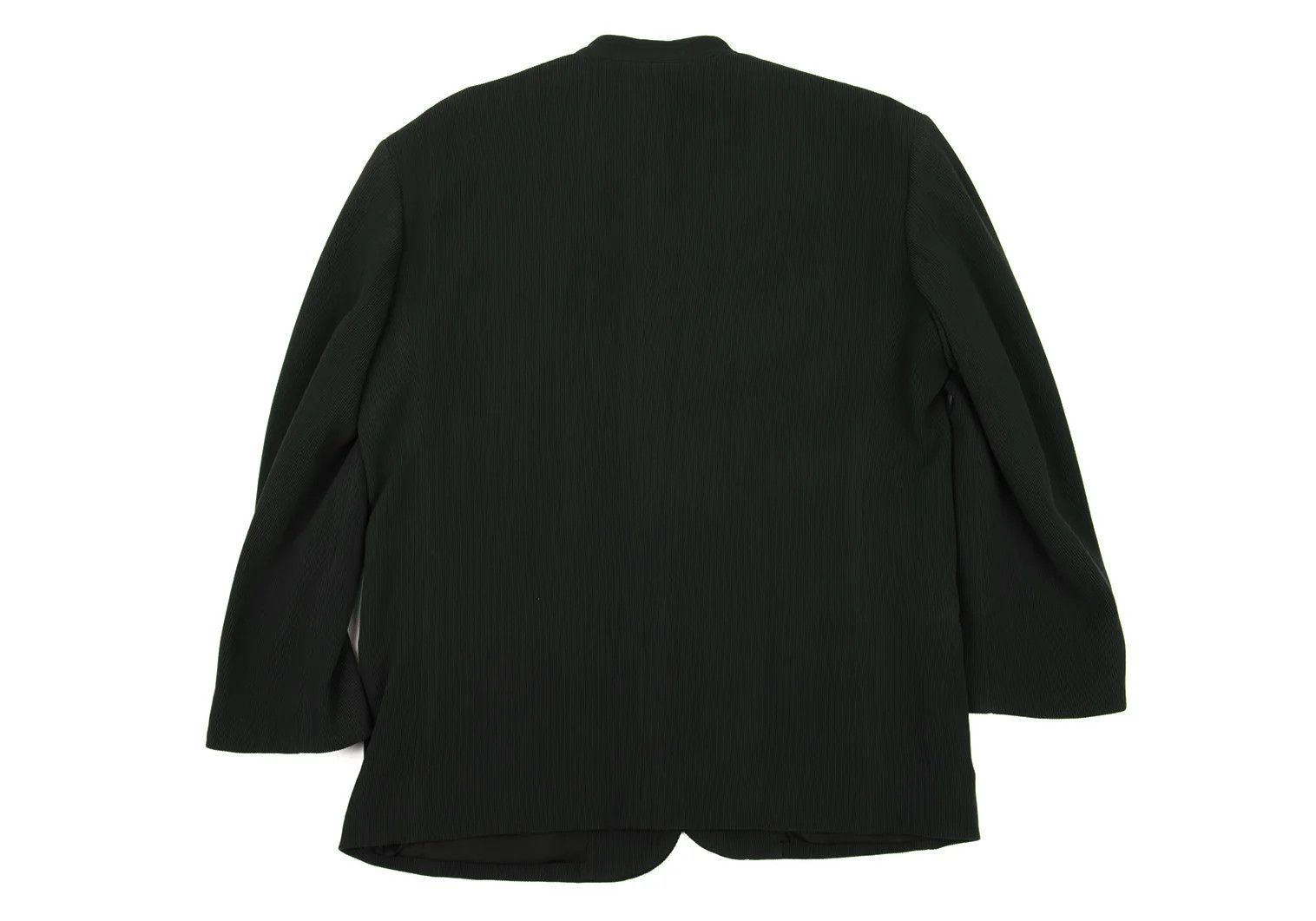 Issey Miyake Wool Stand Collar Ribbed Jacket in Dark Green, Size L Size US L / EU 52-54 / 3 - 15 Thumbnail