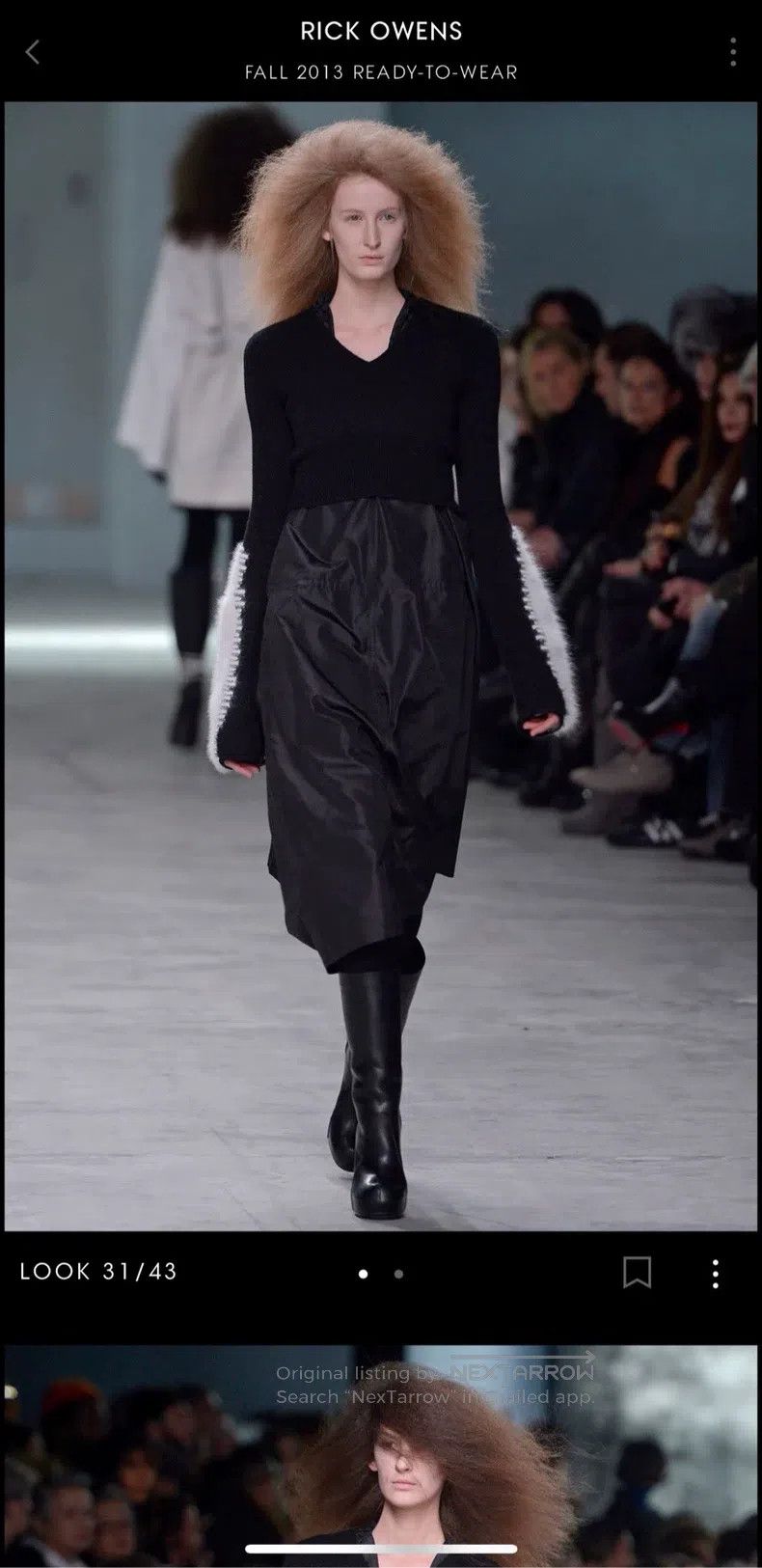 Rick Owens RICK OWENS Rabbit fur sleeve loose V-neck knitted dress/lo Size M / US 6-8 / IT 42-44 - 4 Thumbnail