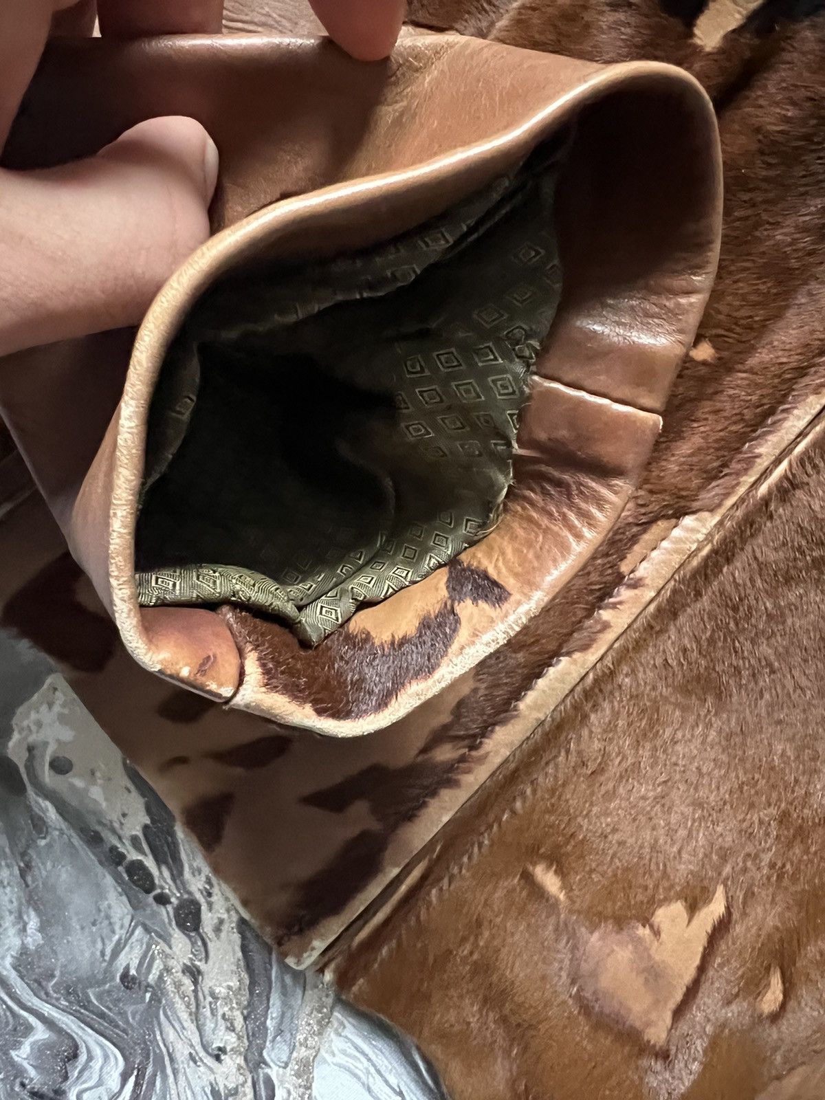 Japanese Brand × Leather × Vintage Vintage cowboy Marlboro classic cow fur leather jacket Size S / US 4 / IT 40 - 10 Thumbnail