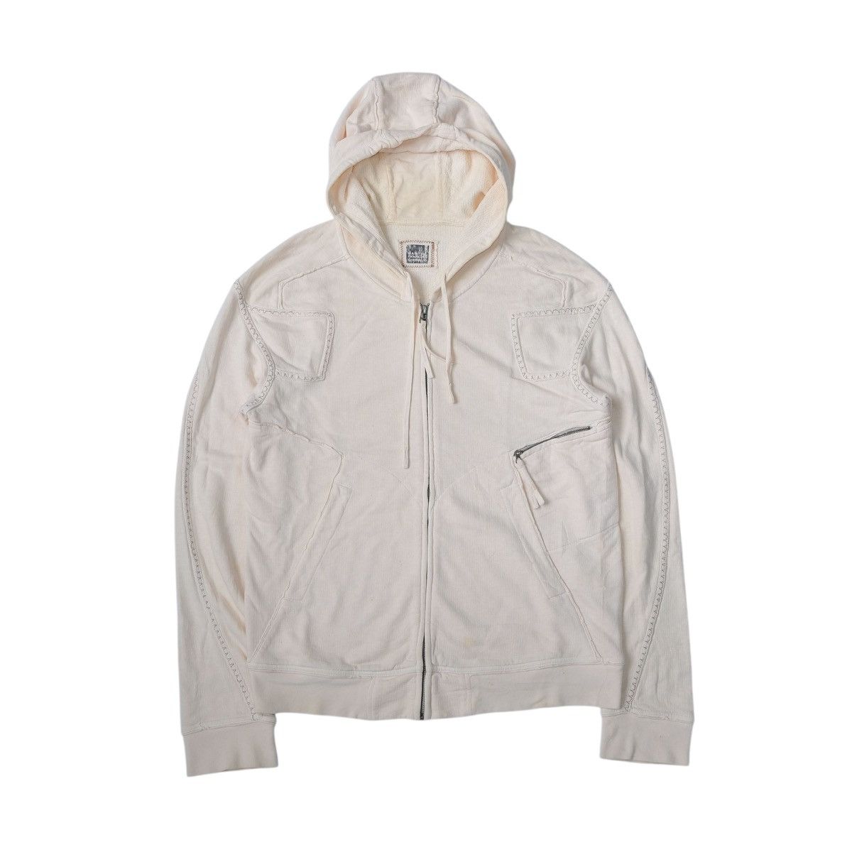 Marithe + Francois Girbaud 2000s Marithe Francois Girbaud cut & sew zip up hoddie Size US L / EU 52-54 / 3 - 1 Thumbnail