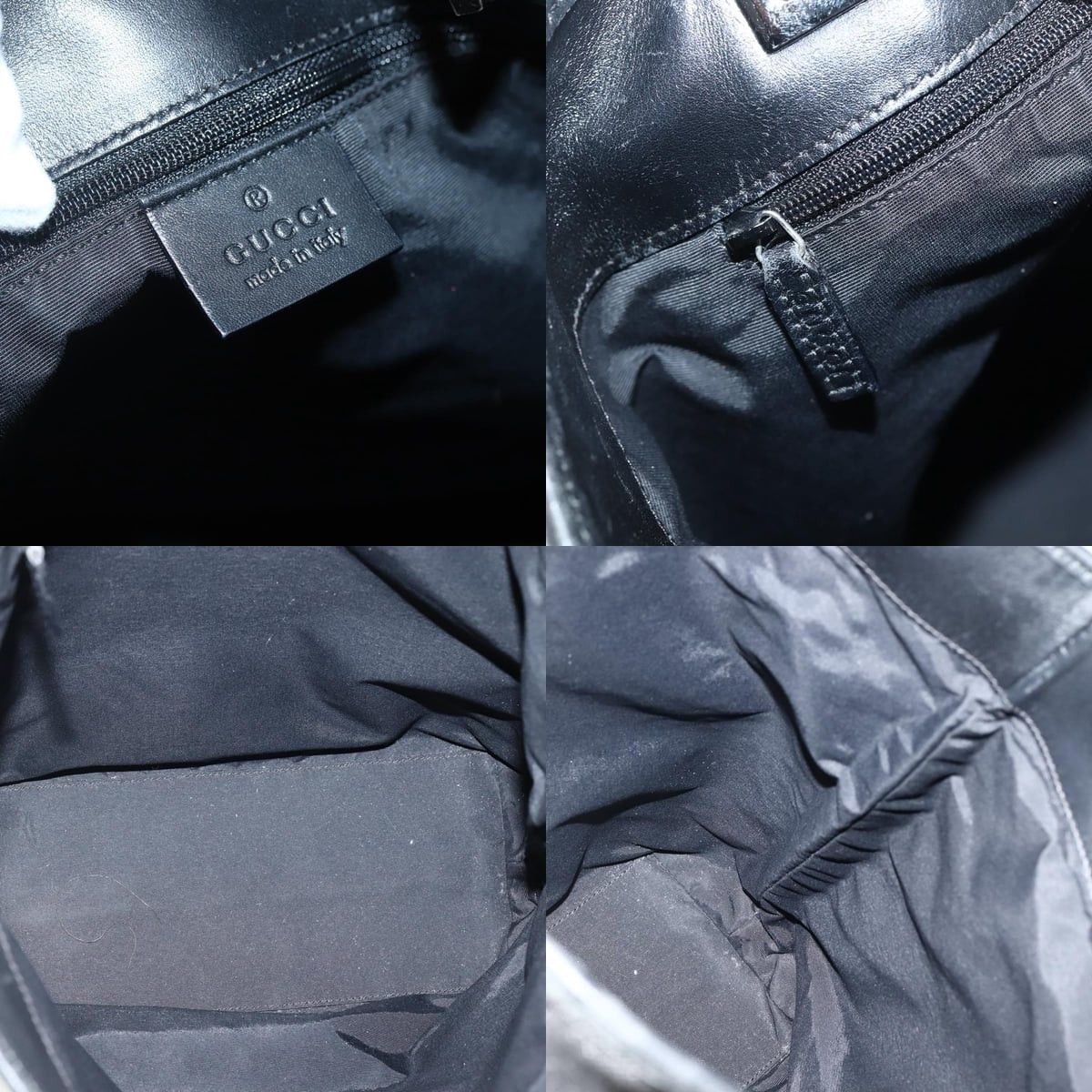Gucci GUCCI GG Canvas Tote Bag Black Silver Size ONE SIZE - 11 Thumbnail