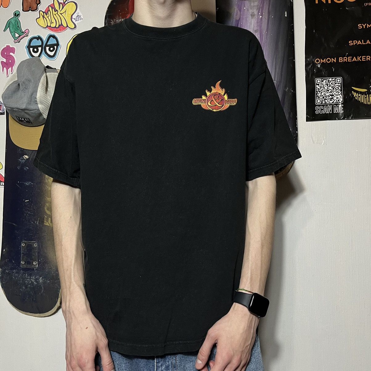 Band Tees × Vintage 📌 Vintage Men Fire Big Back Print T-Shirt Size US L / EU 52-54 / 3 - 3 Thumbnail