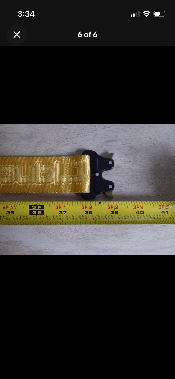 Other thepublic RATCHET STRAP 38" BELT CLASP CLOSURE YELLOW Size ONE SIZE - 3 Thumbnail
