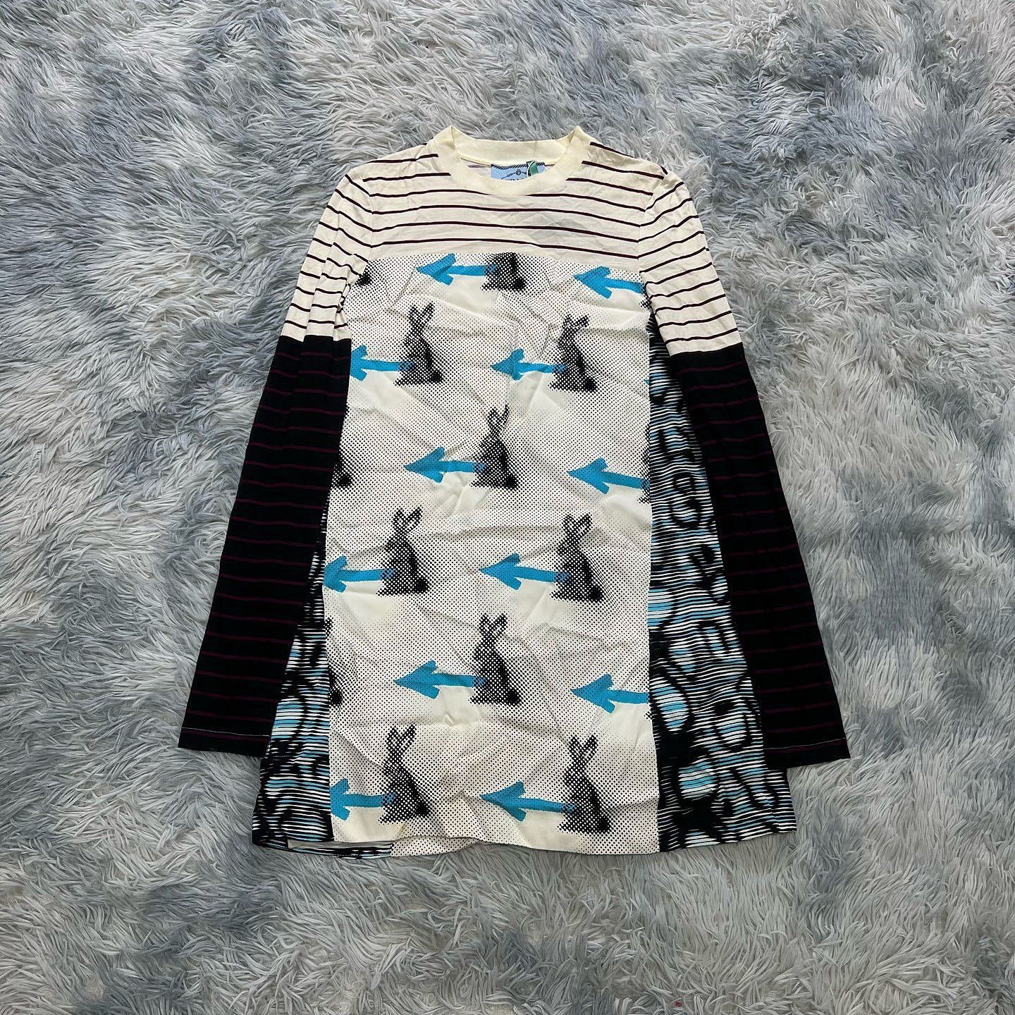Prada Prada Rabbit Print Long Sleeve Dress Size 40 Size S / US 4 / IT 40 - 1 Thumbnail