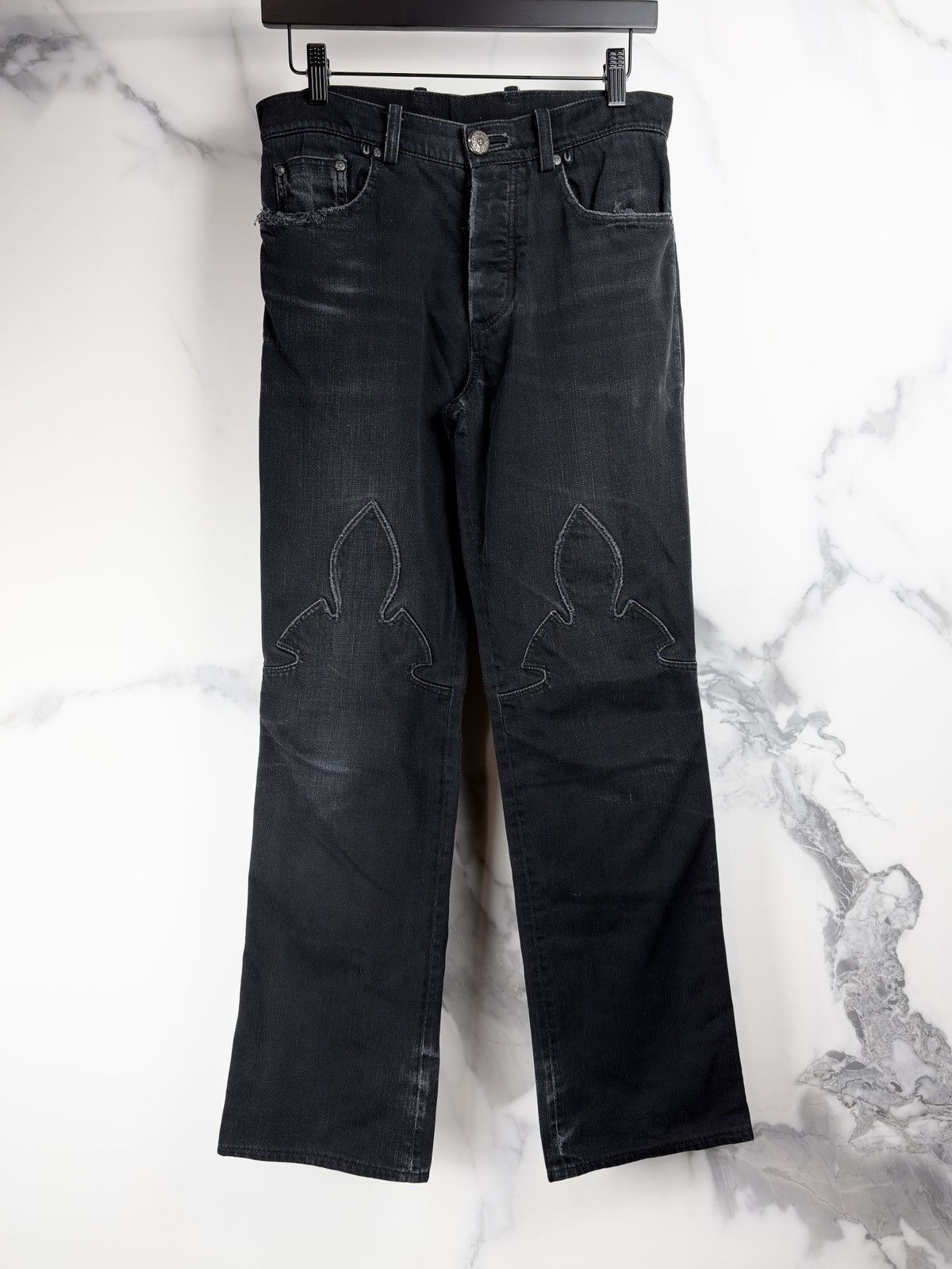 Chrome Hearts Chrome Hearts Flare Knee Denim Jeans | Grailed