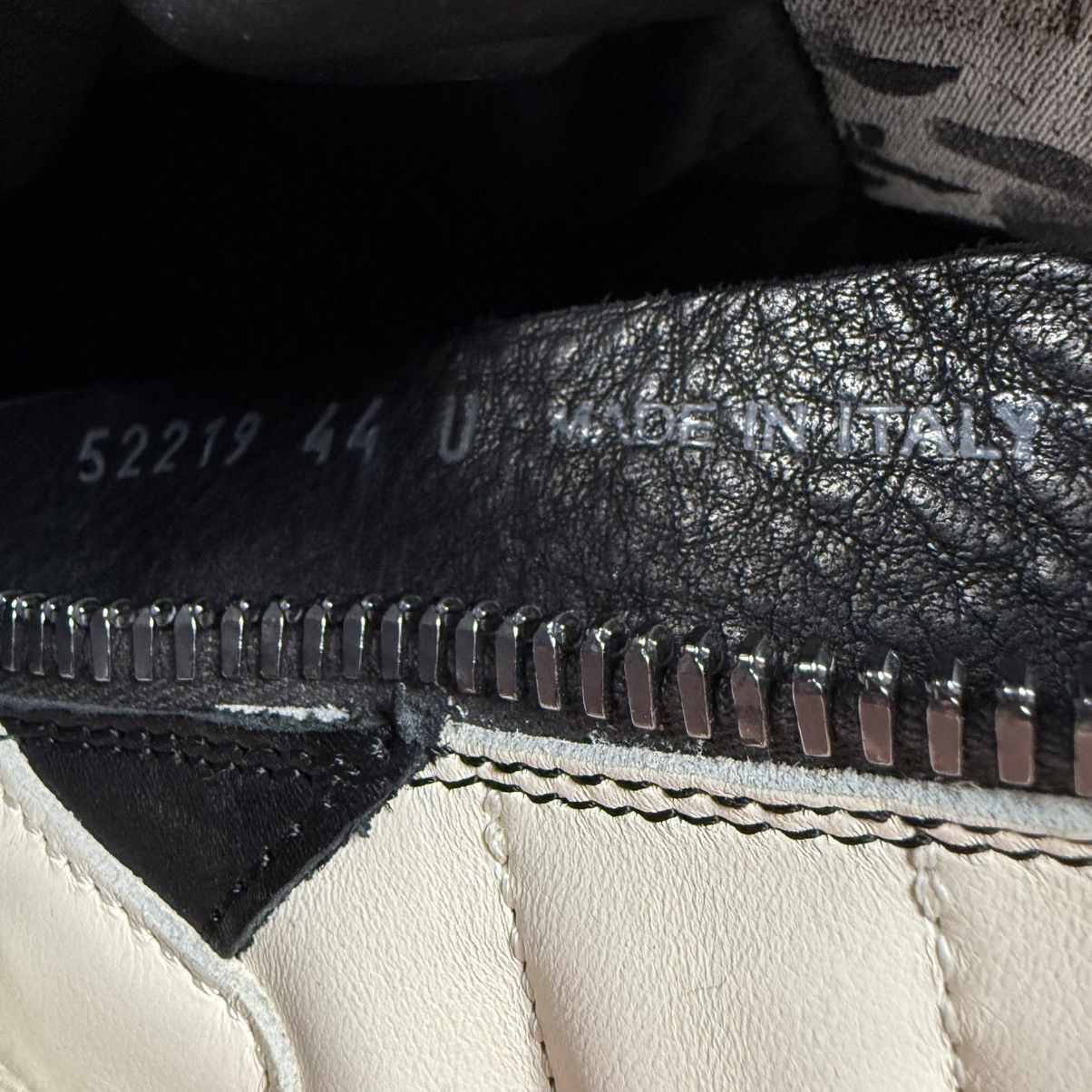 Rick Owens Rick Owens Leather ‘Black/Milk’ Geobaskets Size US 11 / EU 44 - 7 Thumbnail