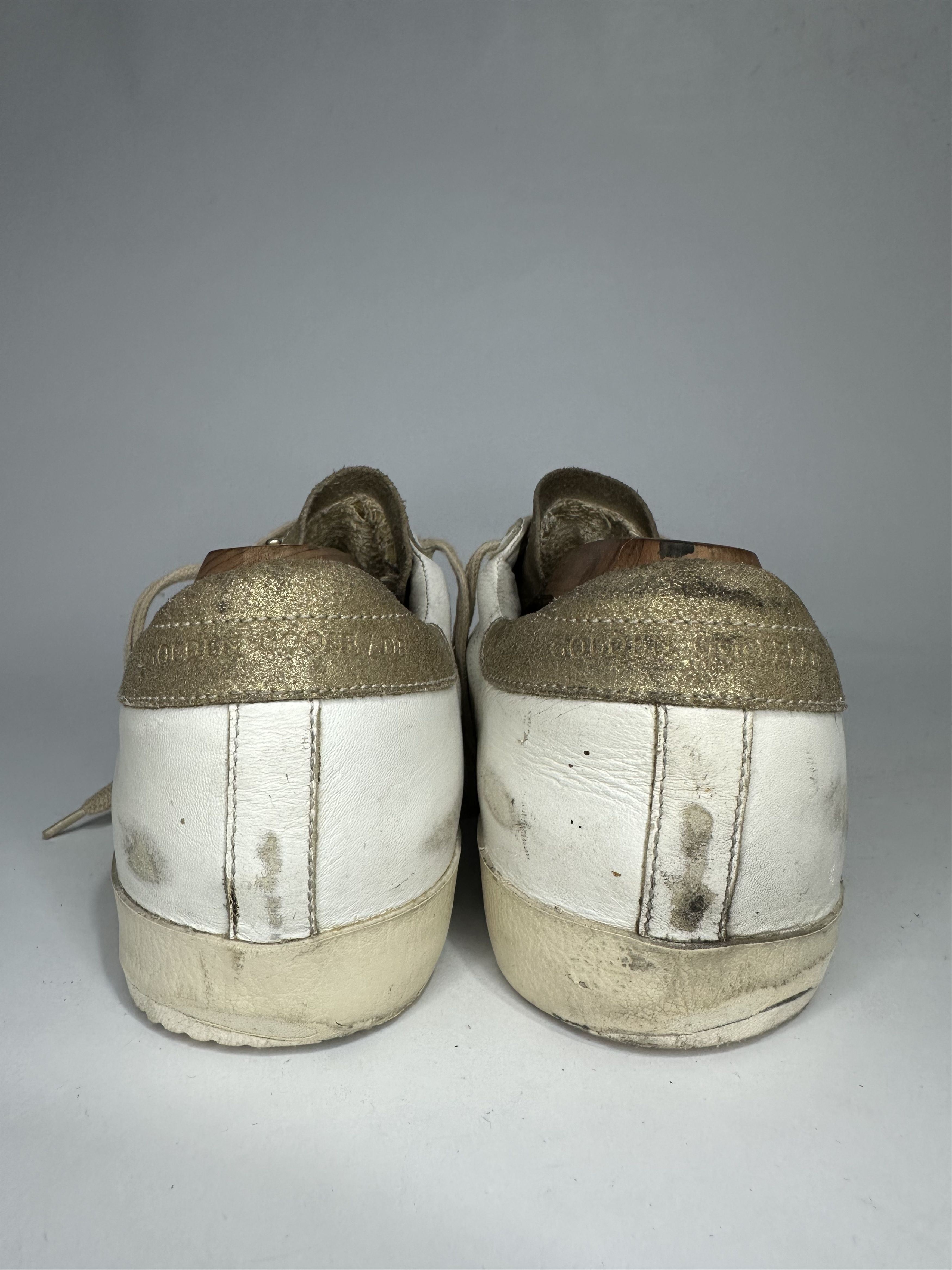 Golden Goose Golden Goose Superstar Gold and White Leather Sneakers. Size US 8 / EU 41 - 5 Thumbnail