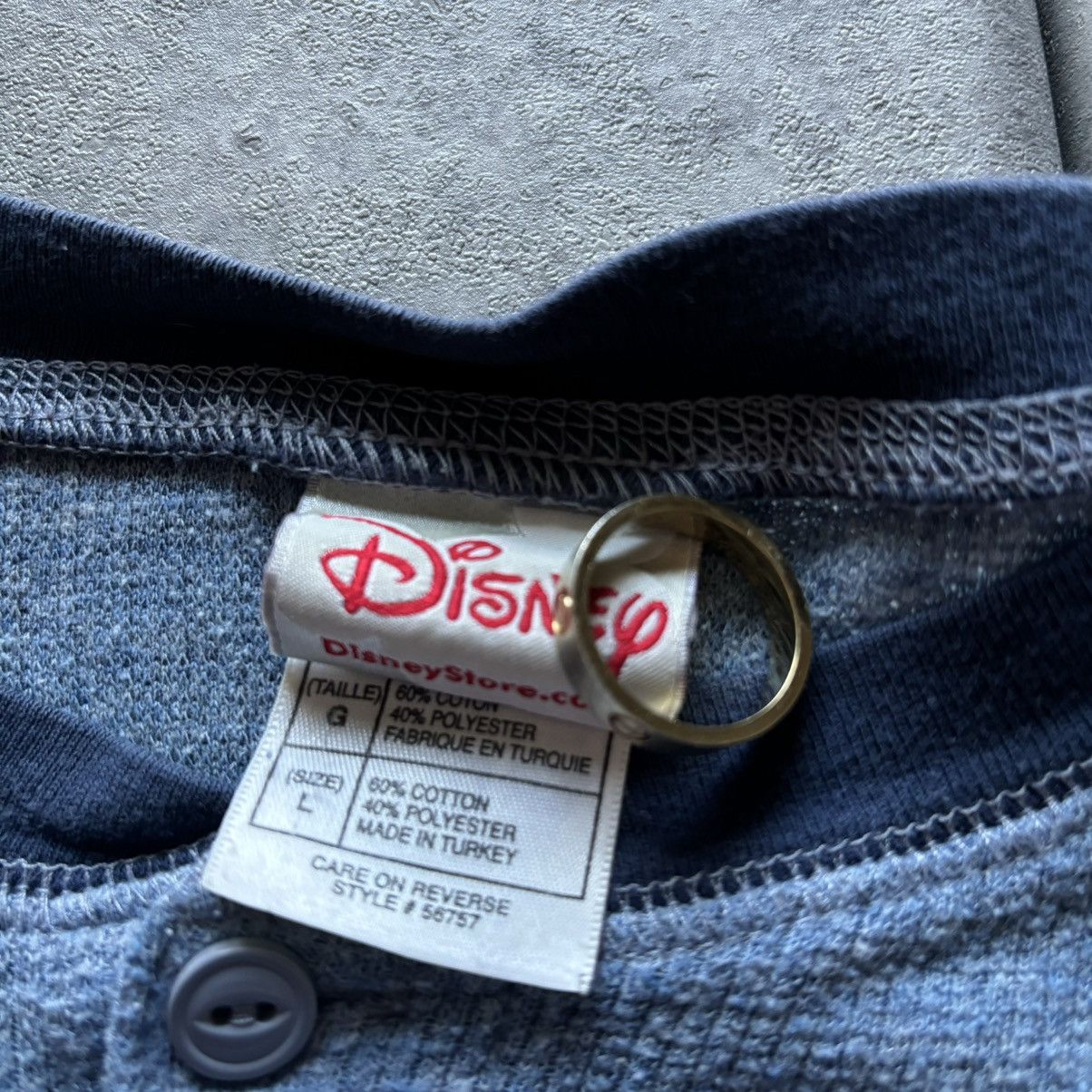 Disney Vintage blue waffleknit grumpy dwarf embroidered long sleeve Size US L / EU 52-54 / 3 - 3 Thumbnail