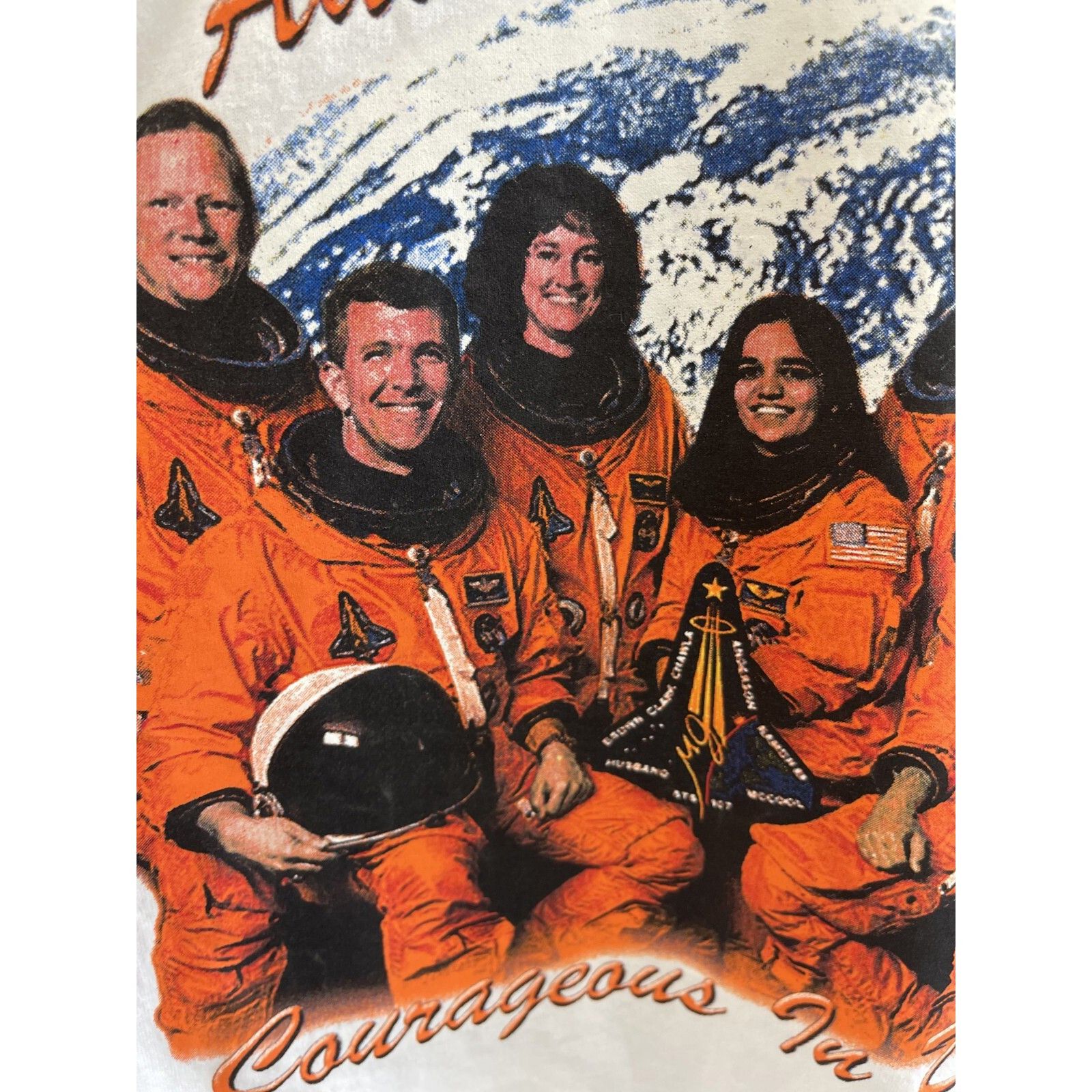 Other VTG 90S Challenger NASA Crew “Adventurous In Life Courageous Size US M / EU 48-50 / 2 - 8 Thumbnail