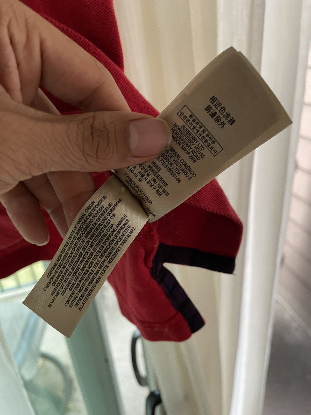 Burberry Burberry Red Polo Size US S / EU 44-46 / 1 - 7 Thumbnail