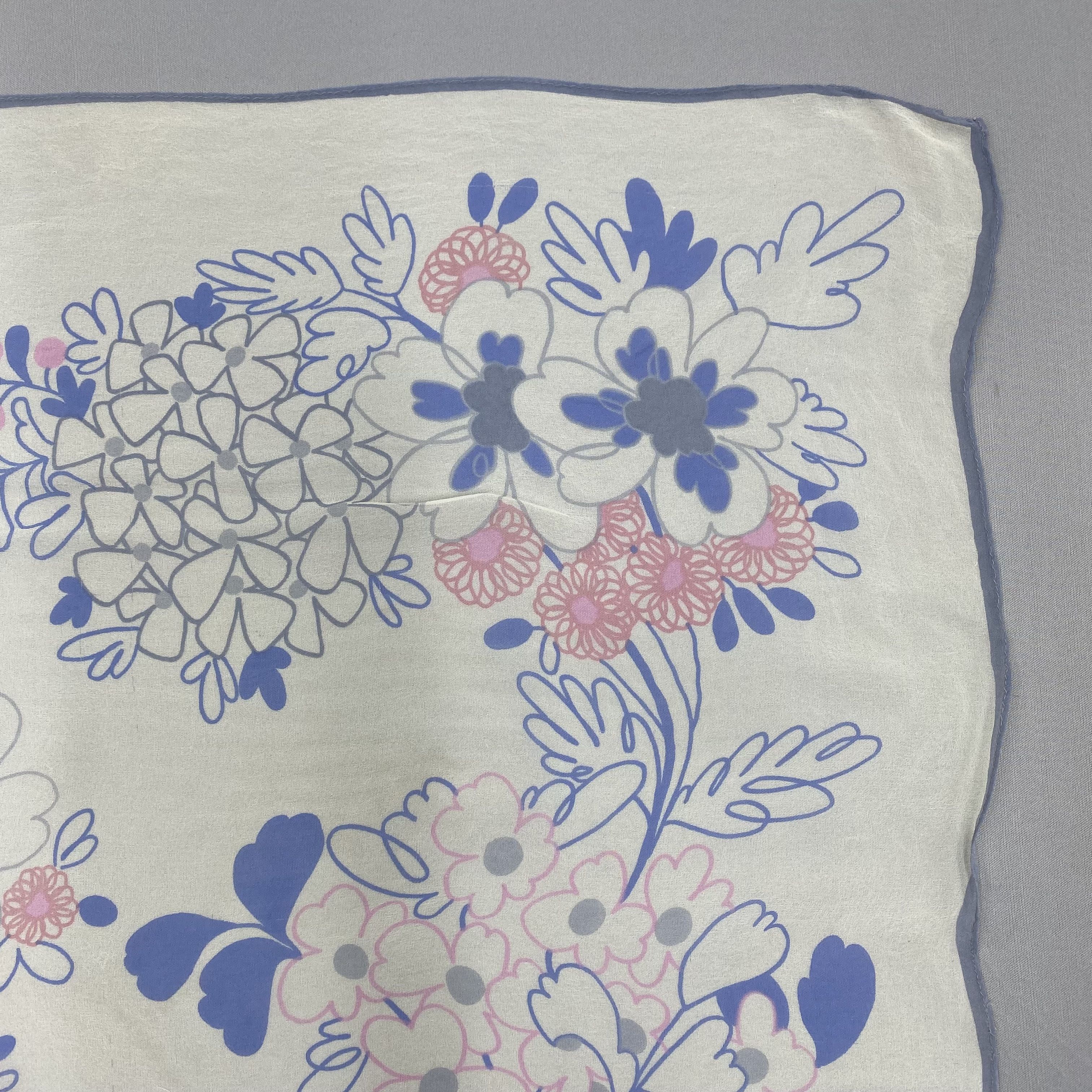 Japanese Brand Vintage Flower Bloom SILK Scarf Twill Stole Wraps Scarves Size ONE SIZE - 6 Thumbnail