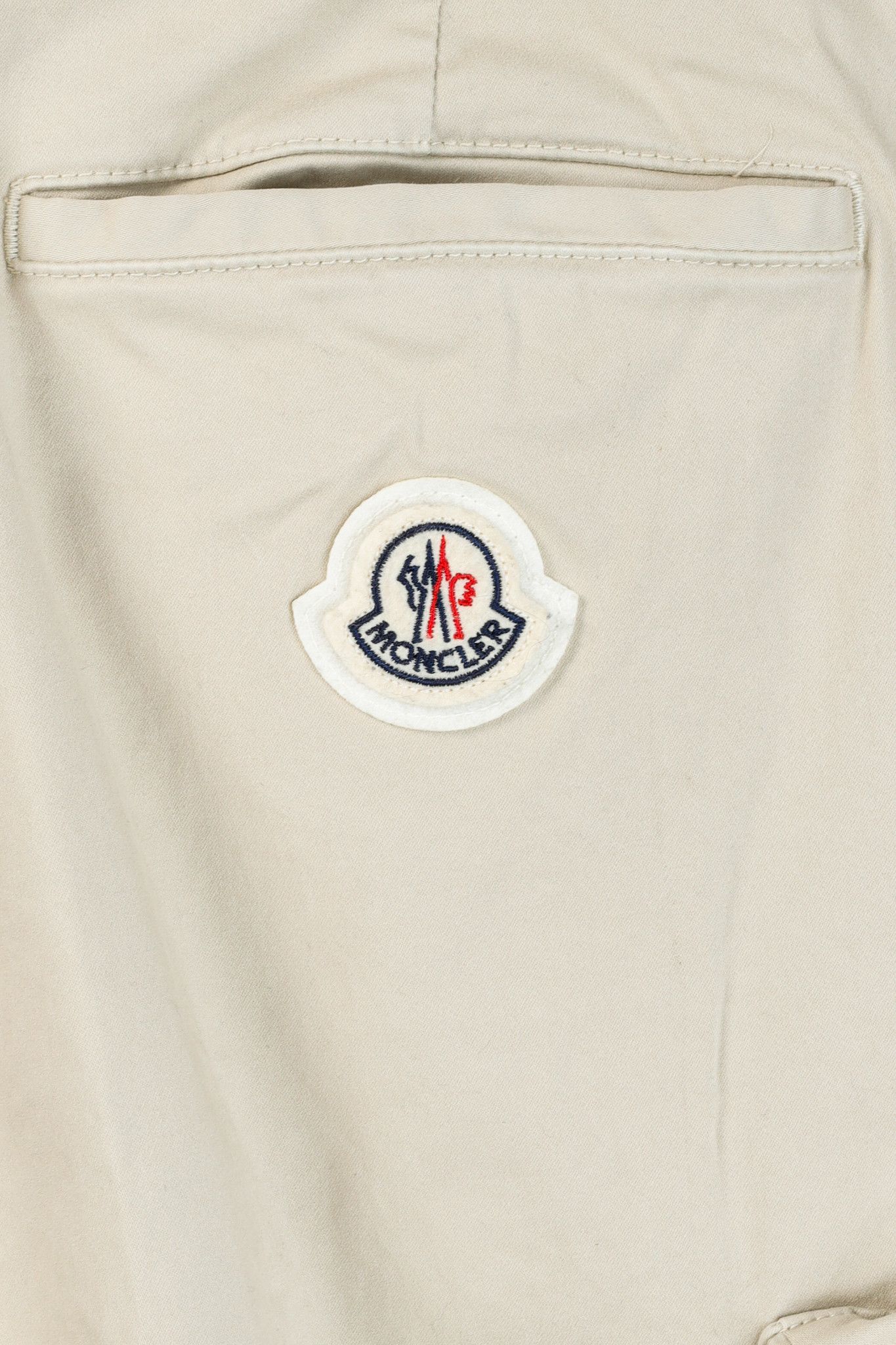 Moncler Moncler Light Beige Wide-Leg Stretch-Cotton Cargo Trousers Size US 34 / EU 50 - 7 Thumbnail