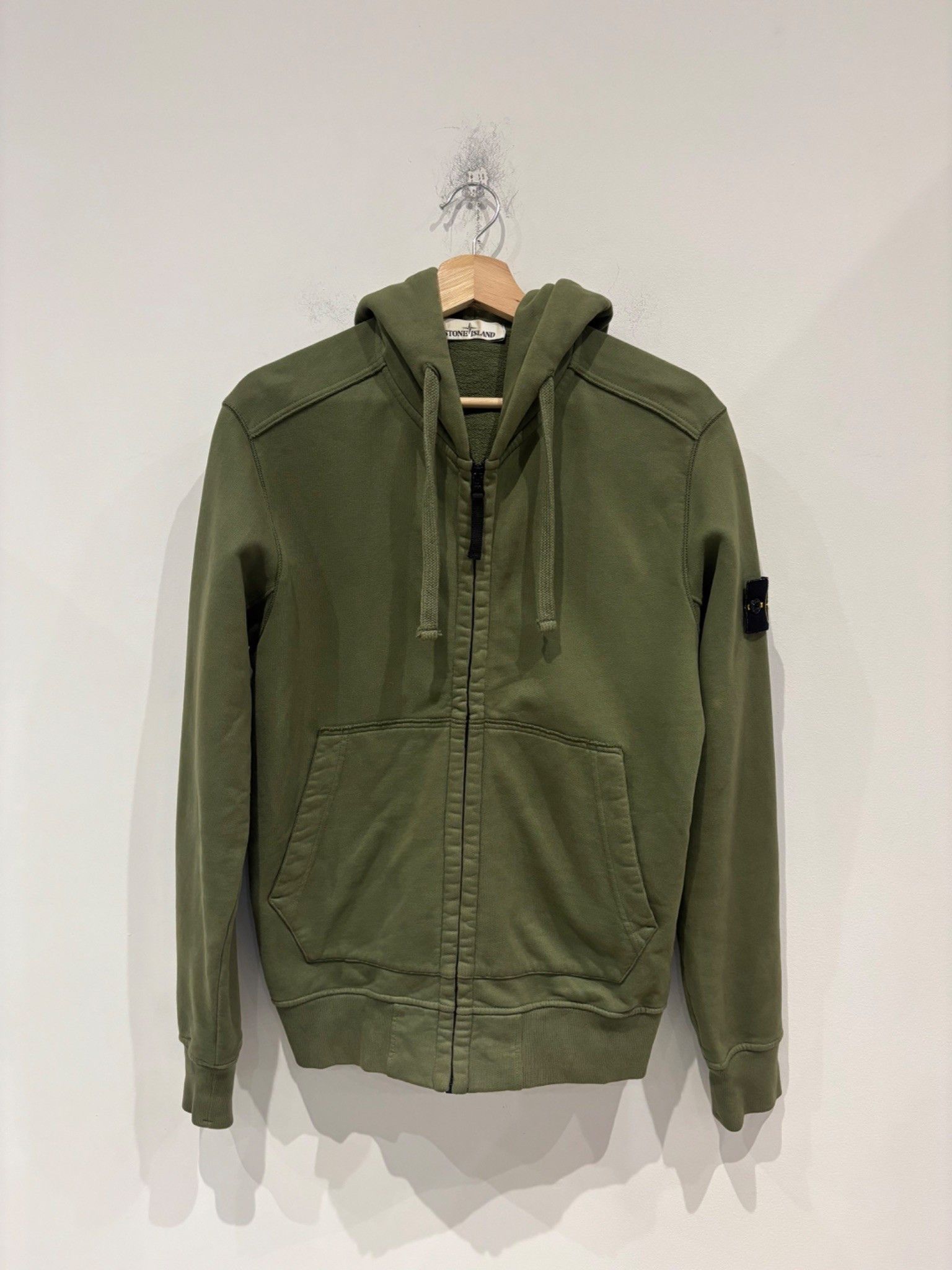 Stone Island Stone Island Logo Patch Zip-Up Hoodie Green Size US M / EU 48-50 / 2 - 1 Thumbnail