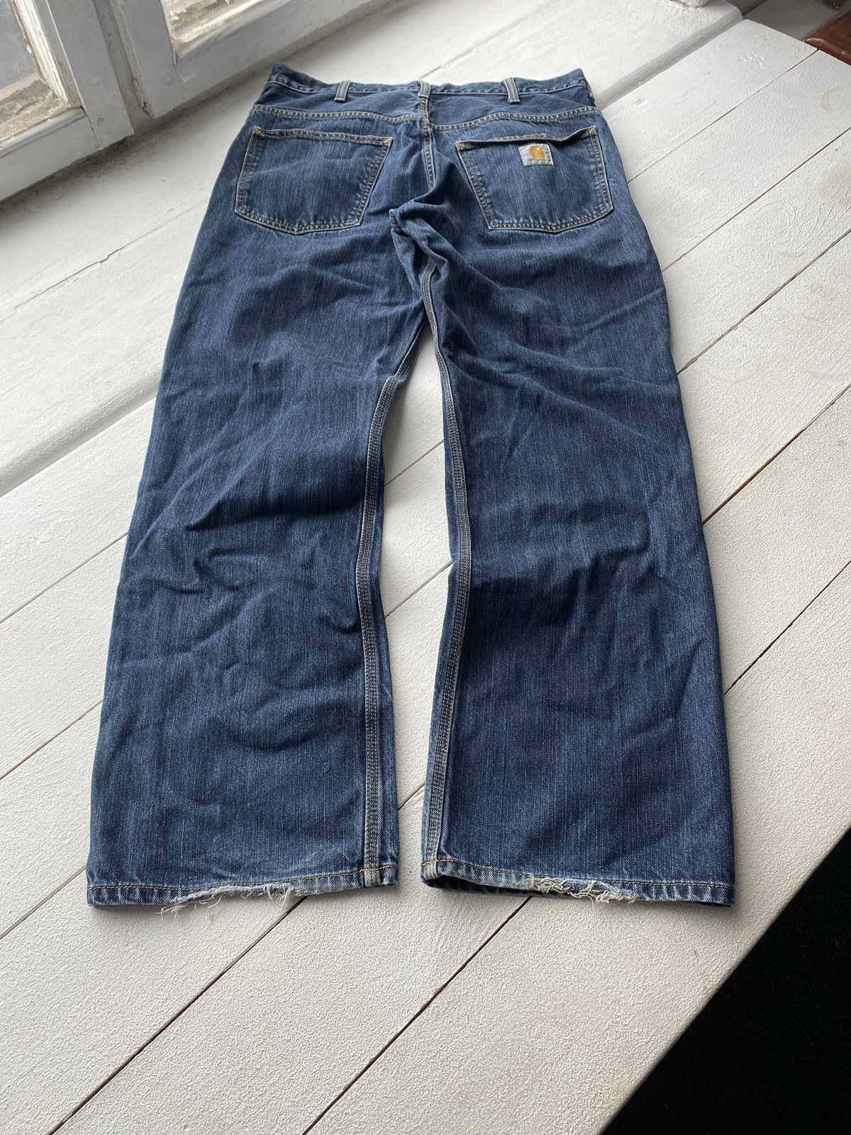 Carhartt × Carhartt Wip × Vintage 90s Carhartt Blue Washed Work Wip Jeans mens 33 Size US 33 - 9 Thumbnail