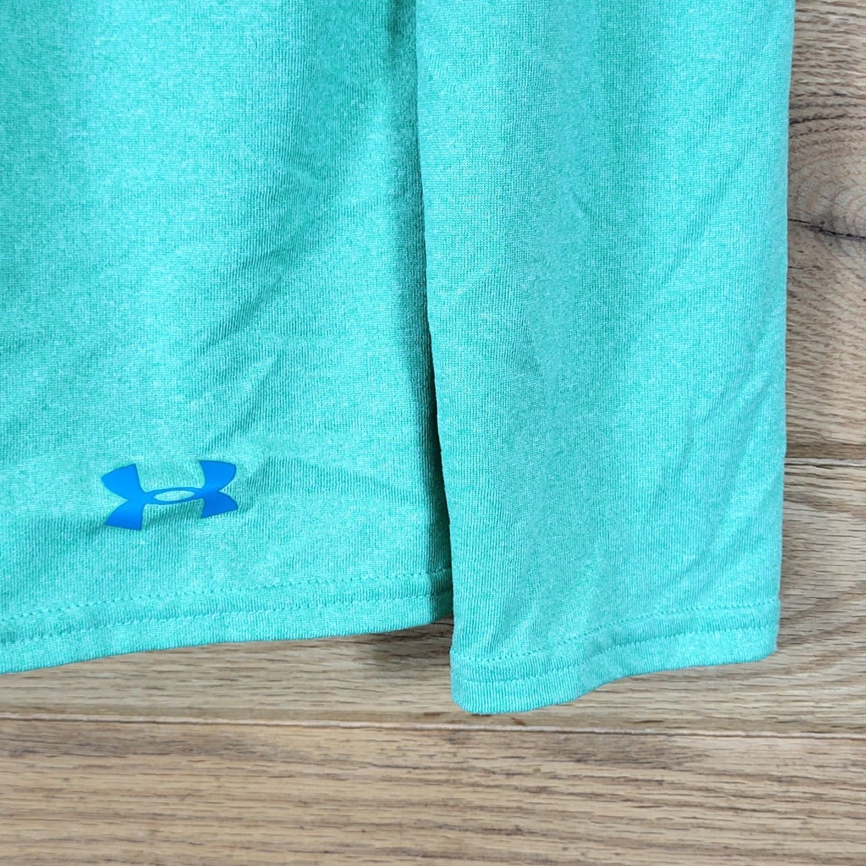 Under Armour Under Armour Hoodie Shirt Mens M Allseasongear Teal Green Semi-Fitted Hooded Lightweight Breathable Gym Running Training Size US M / EU 48-50 / 2 - 3 Thumbnail