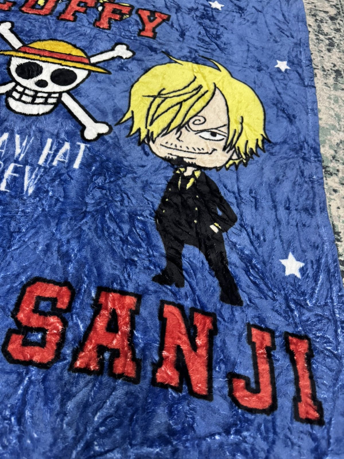 Anime × Cartoon Network × Japanese Brand VINTAGE ONE PEACE LUFFY ZORO SANJI BLANKET 3G0015 Size ONE SIZE - 5 Thumbnail