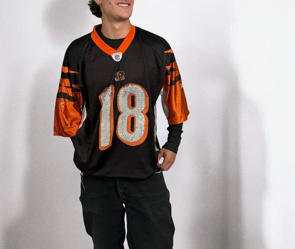 NFL × Vintage Vintage Distressed Bengals Mesh Jersey Size US XL / EU 56 / 4 - 8 Thumbnail