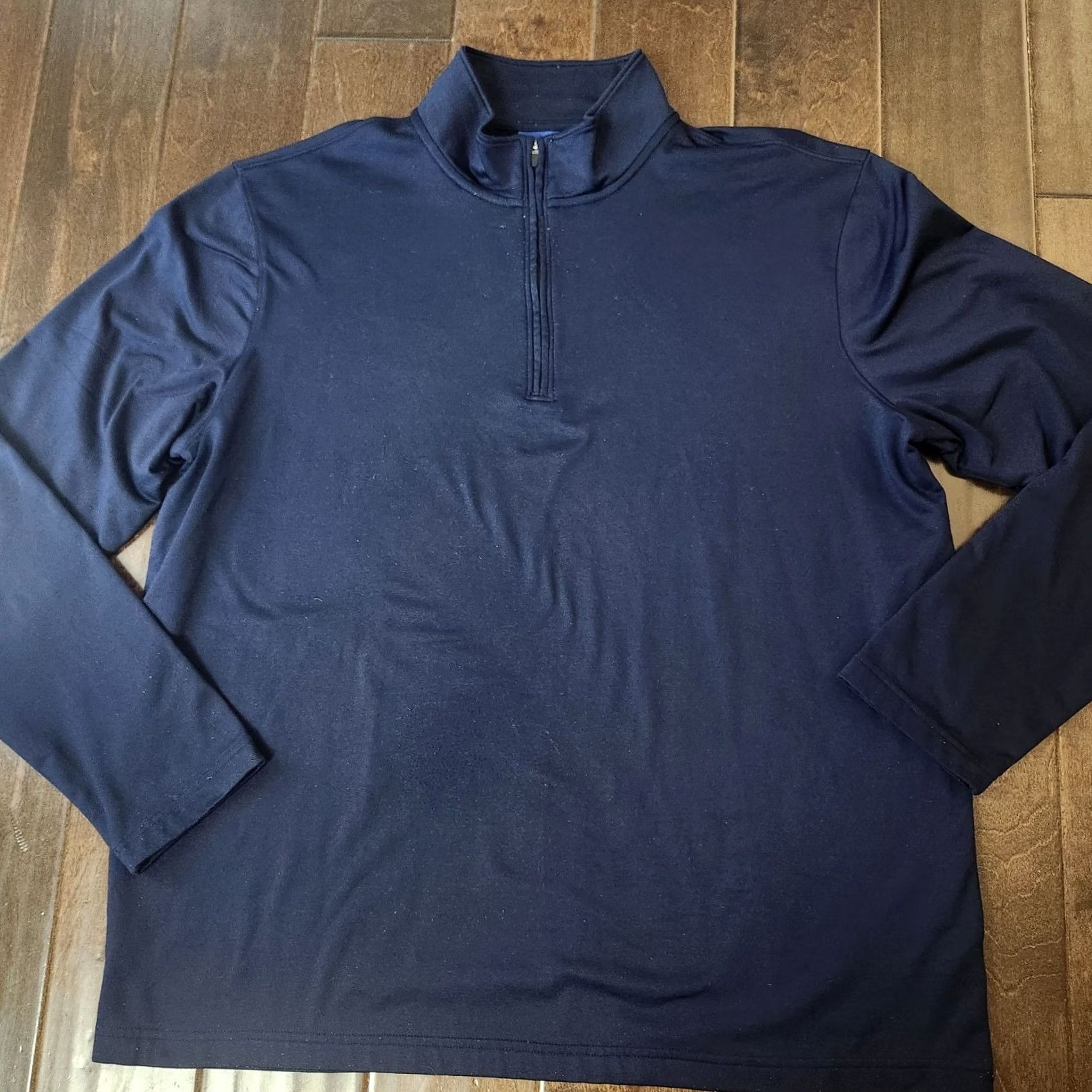 Apt. 9 Apt 9 Mens XL Navy Quarter Zip Pullover Shirt Long Sleeve Size US XL / EU 56 / 4 - 3 Thumbnail
