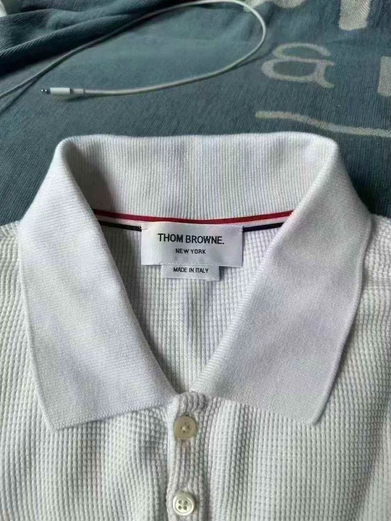 Thom Browne Thom Browne White waffle polos Size US XL / EU 56 / 4 - 2 Thumbnail